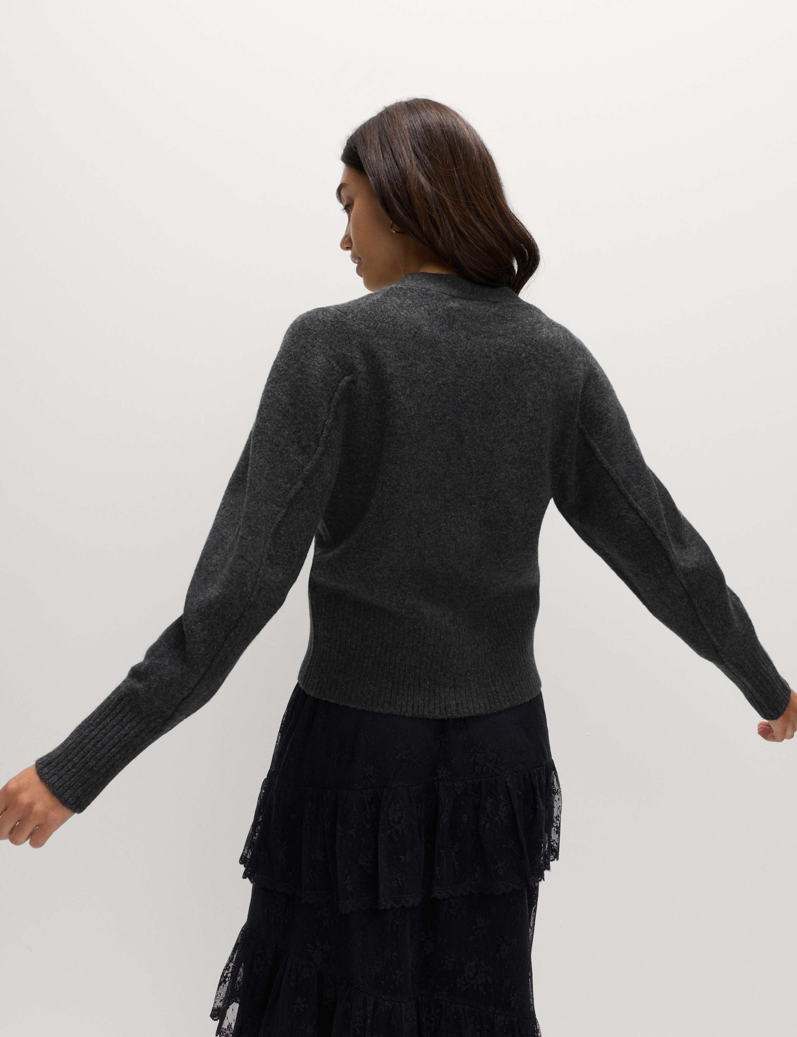 Embellished V-Neck Cardigan with Wool 6 of 7