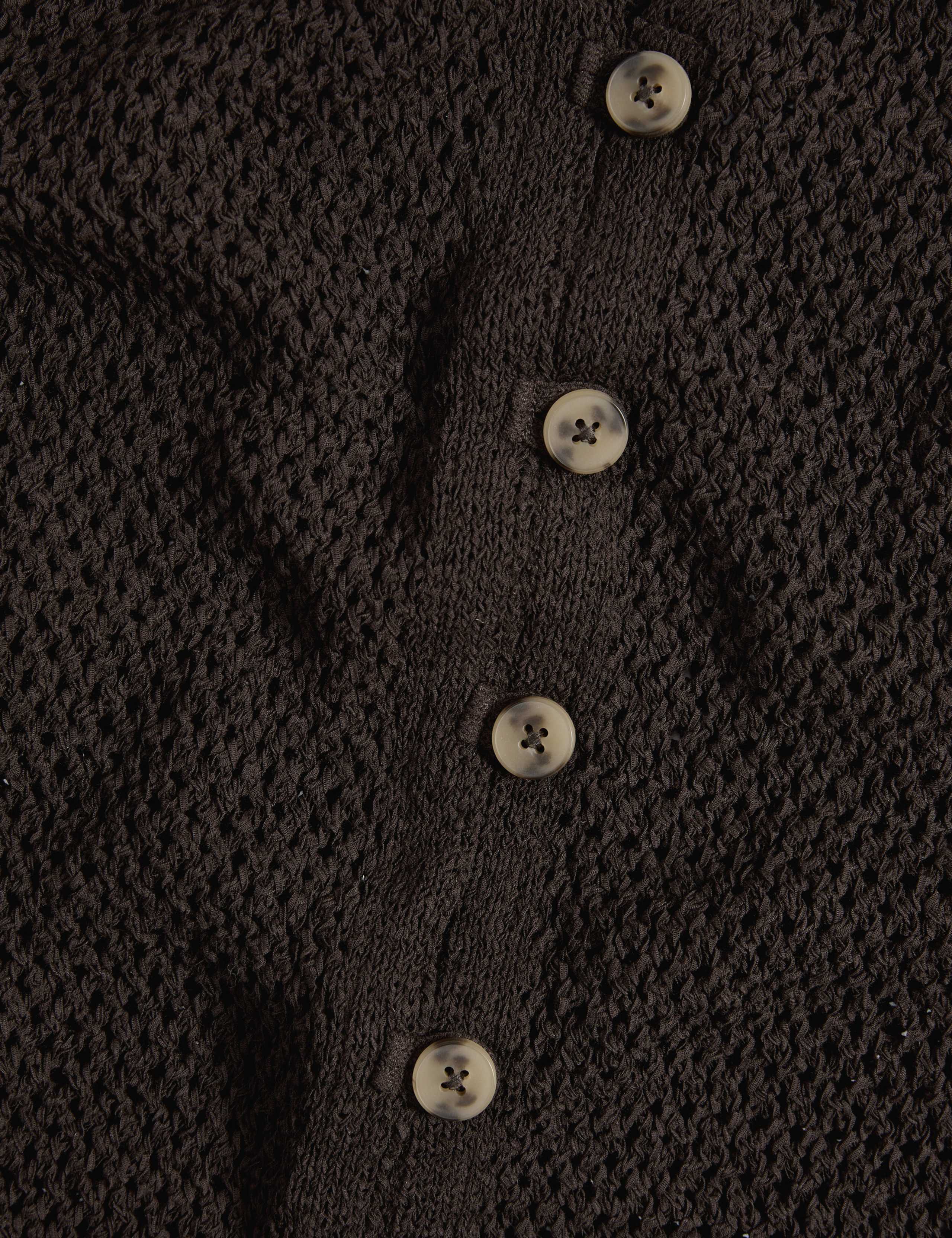Cotton Blend Button Through Knitted Waistcoat 6 of 6