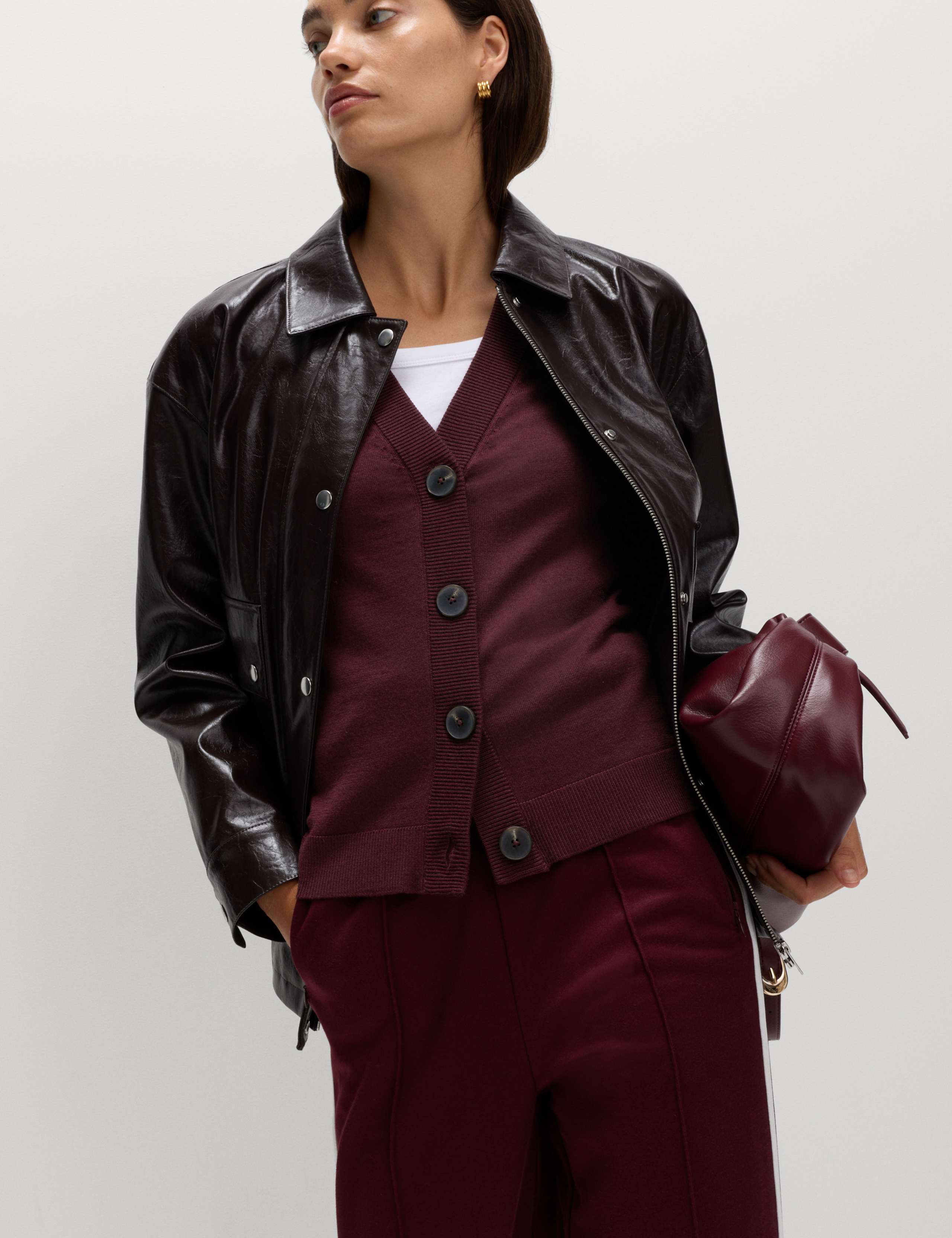Pure Merino V-Neck Button Front Cardigan 3 of 6