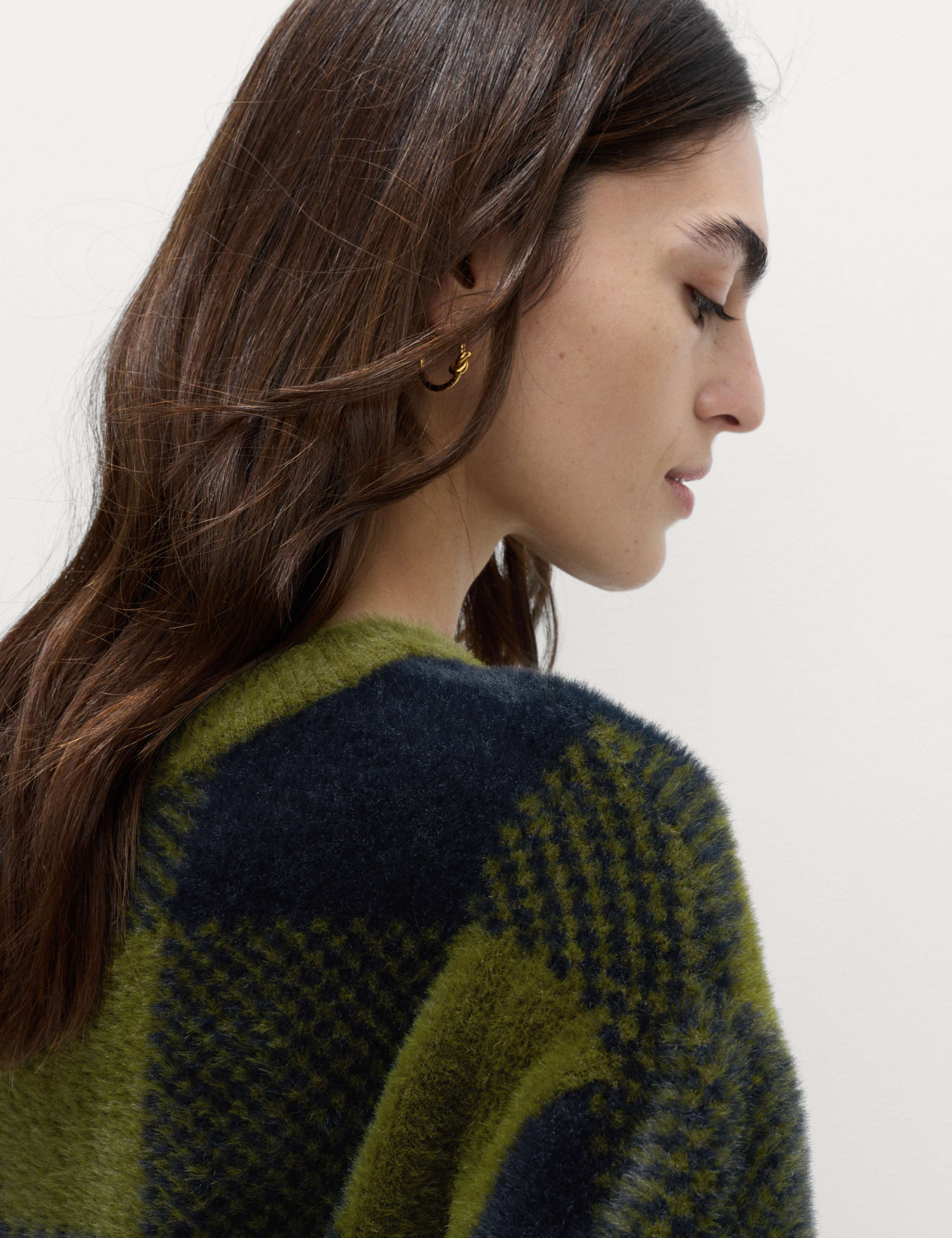 Checked Crew Neck Jumper 2 of 3