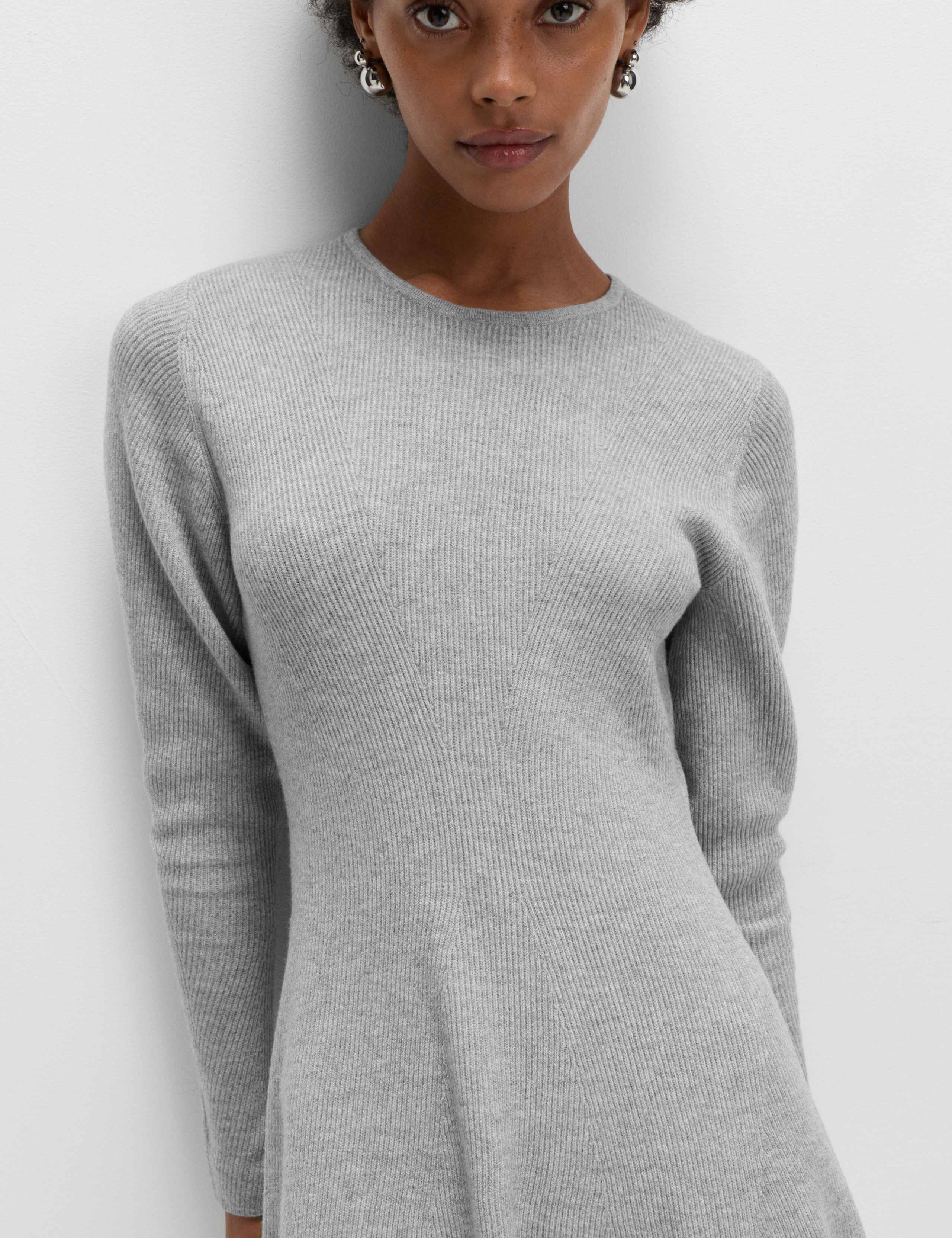 Air-Yarn Ribbed Mini Knitted Dress 3 of 5