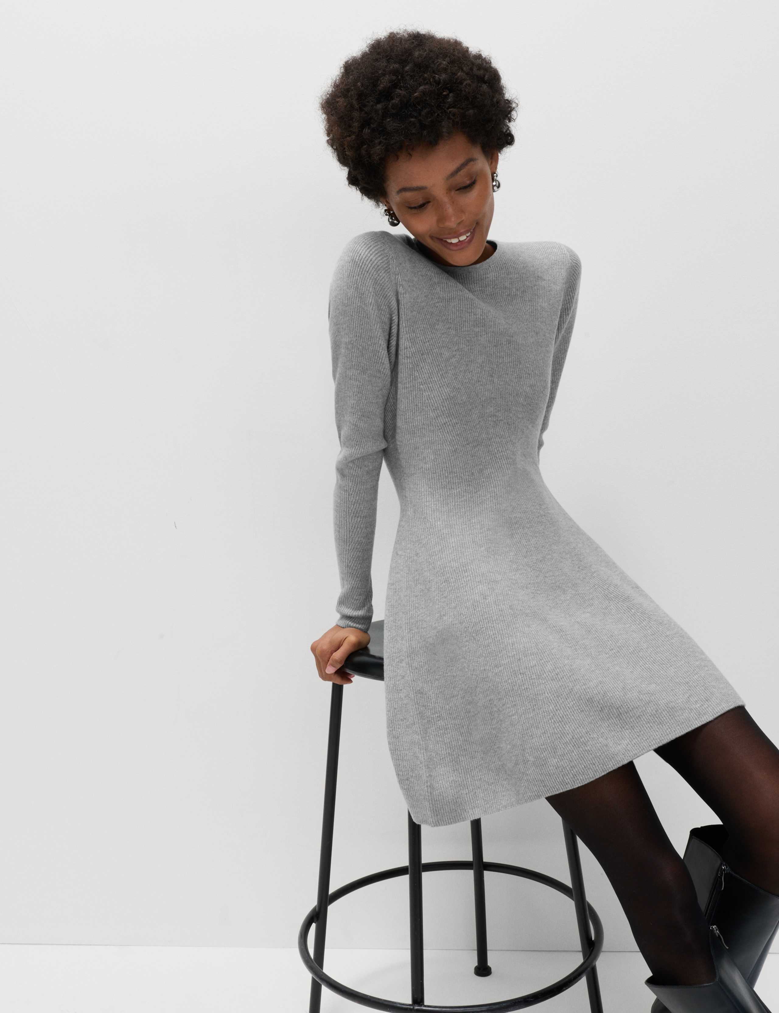 Air-Yarn Ribbed Mini Knitted Dress 5 of 5