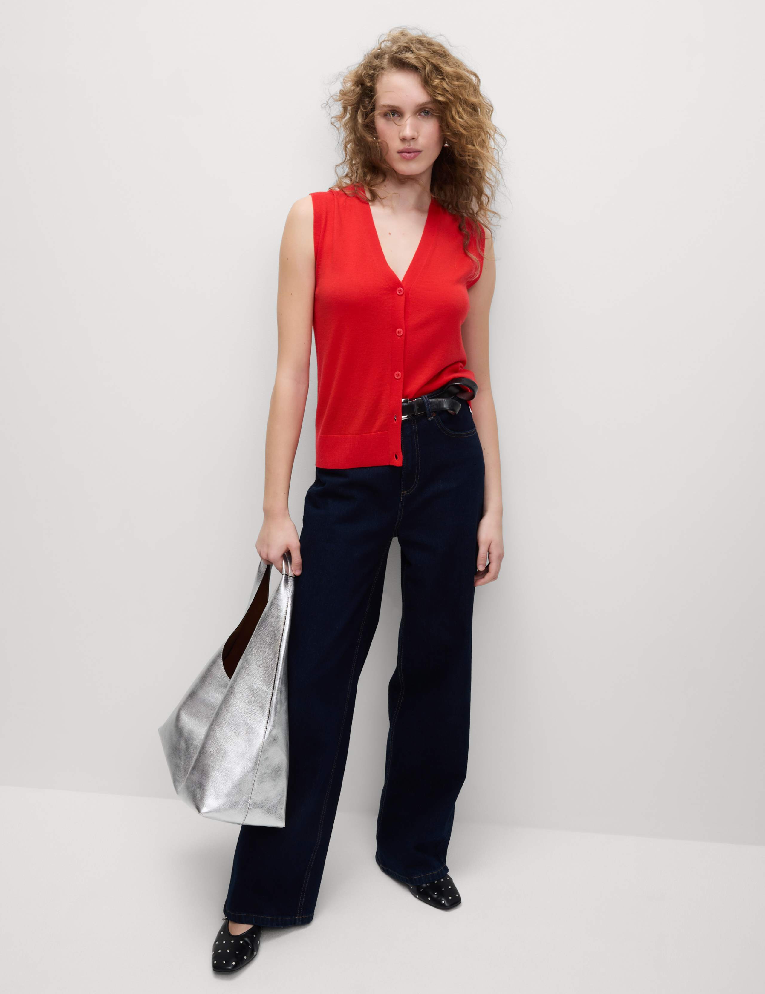 Pure Merino Wool Knitted Waistcoat 3 of 7