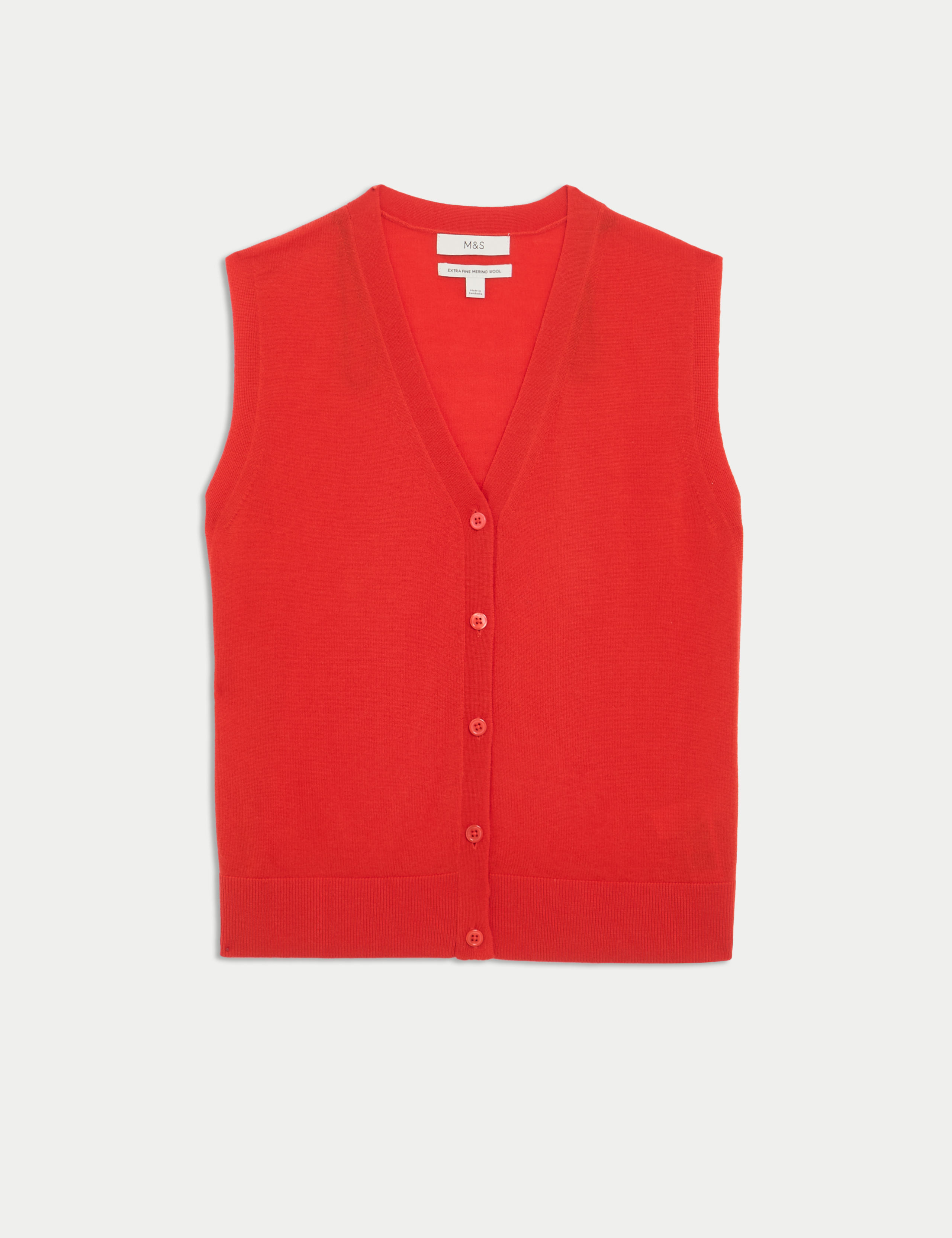 Pure Merino Wool Knitted Waistcoat 2 of 7