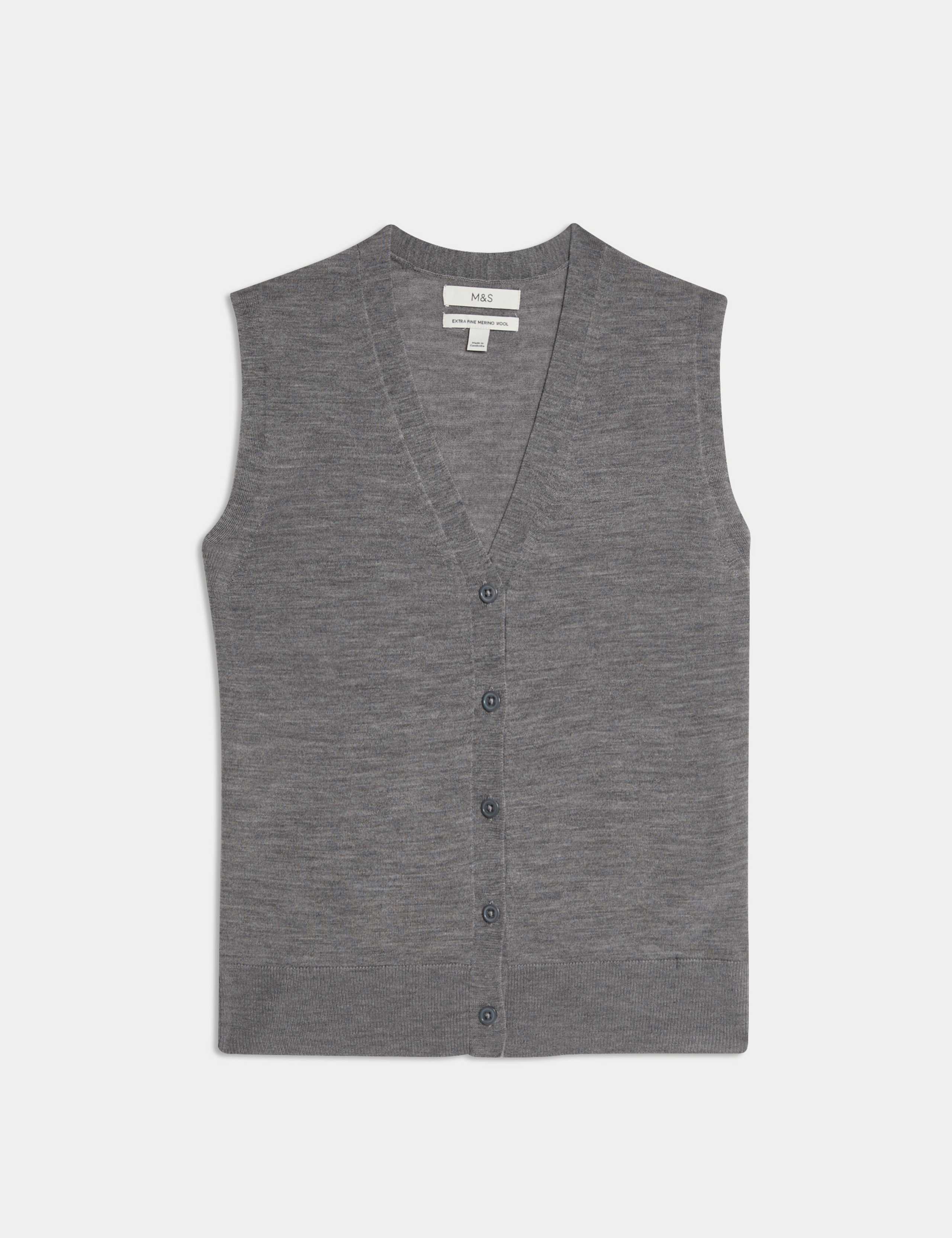 Pure Merino Wool Knitted Waistcoat 2 of 6