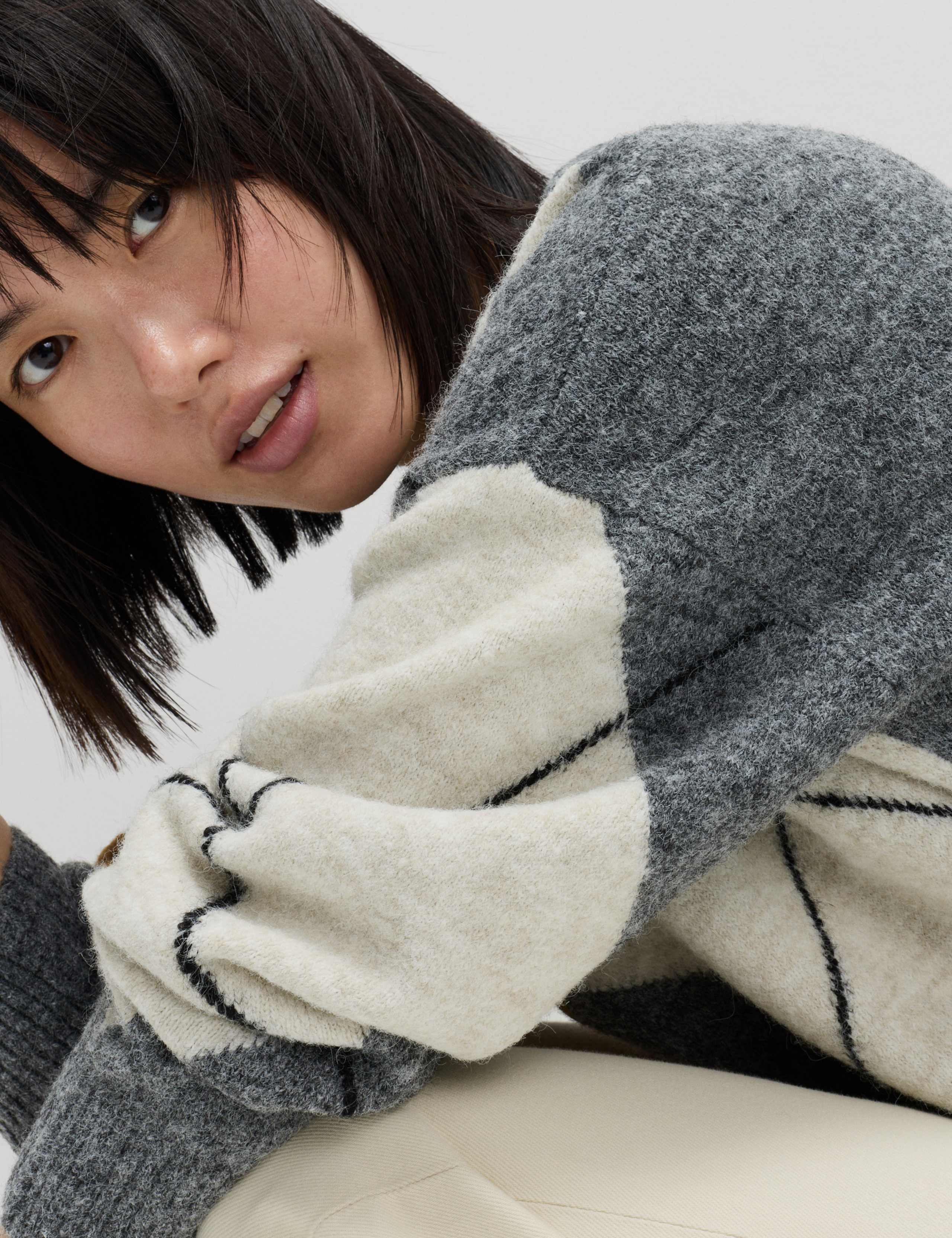 Argyle Relaxed Jumper with Wool 4 of 5