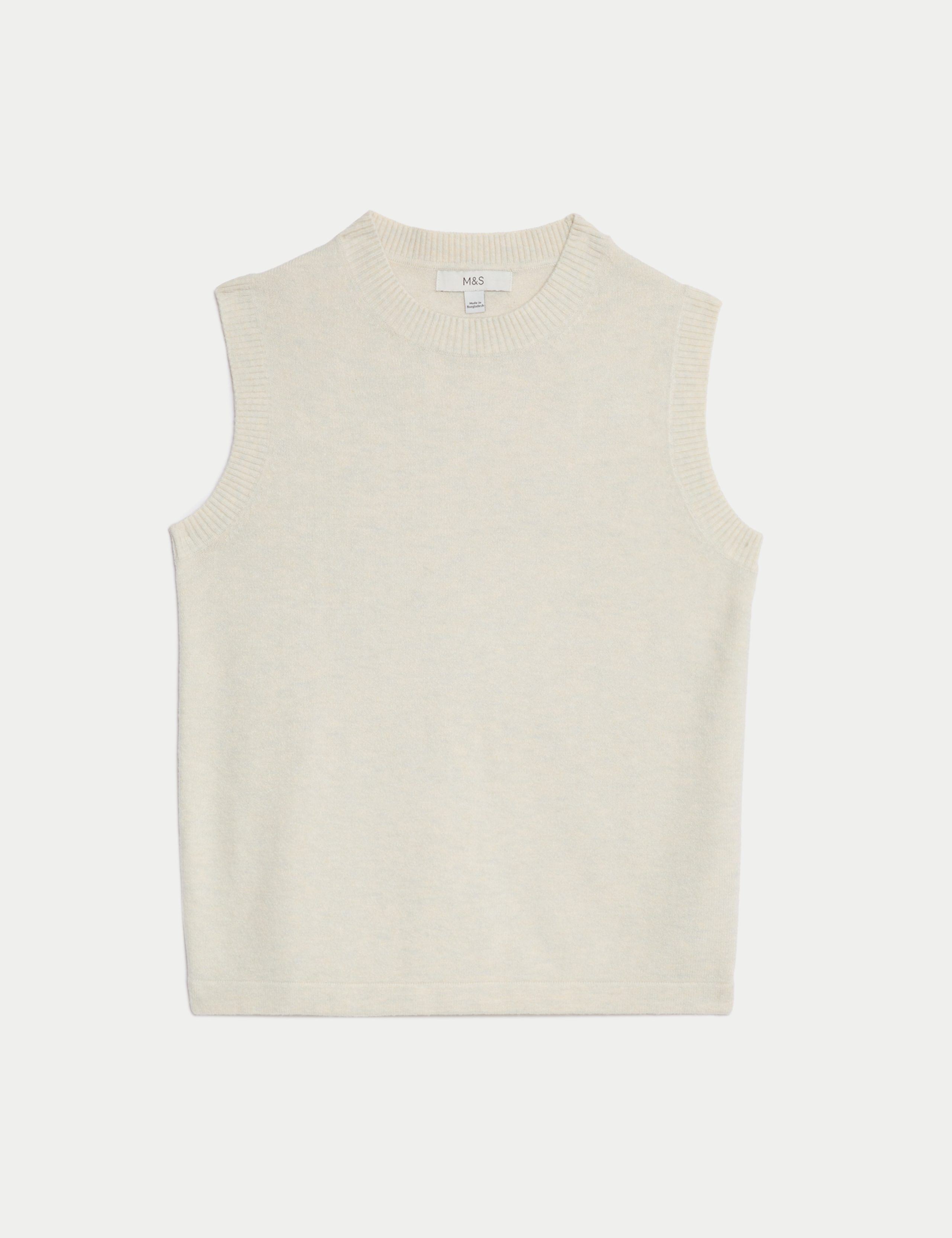 Air-Yarn Crew Neck Knitted Vest 2 of 6