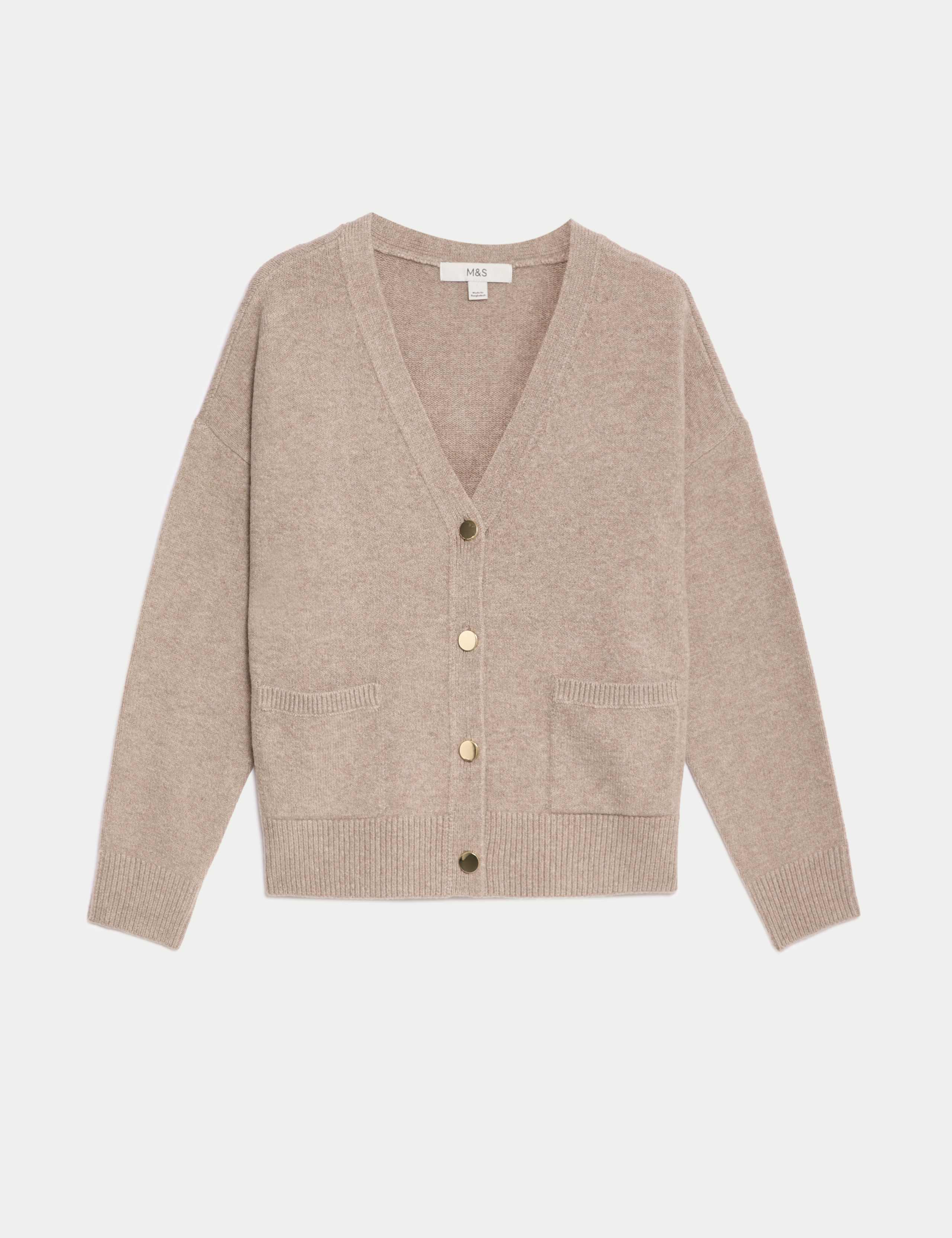 V-Neck Button Front Relaxed Cardigan 2 of 8