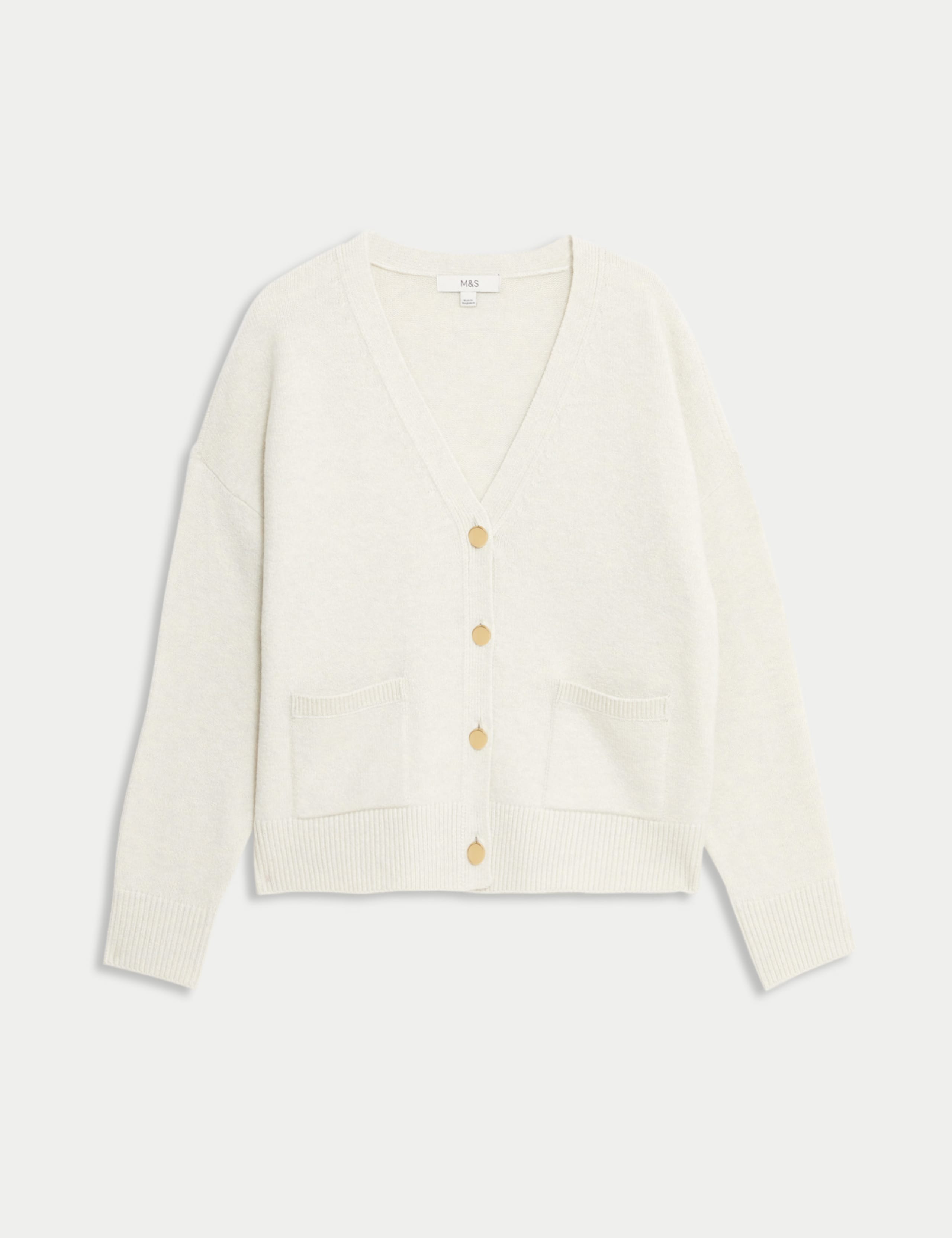 V-Neck Button Front Relaxed Cardigan 2 of 6