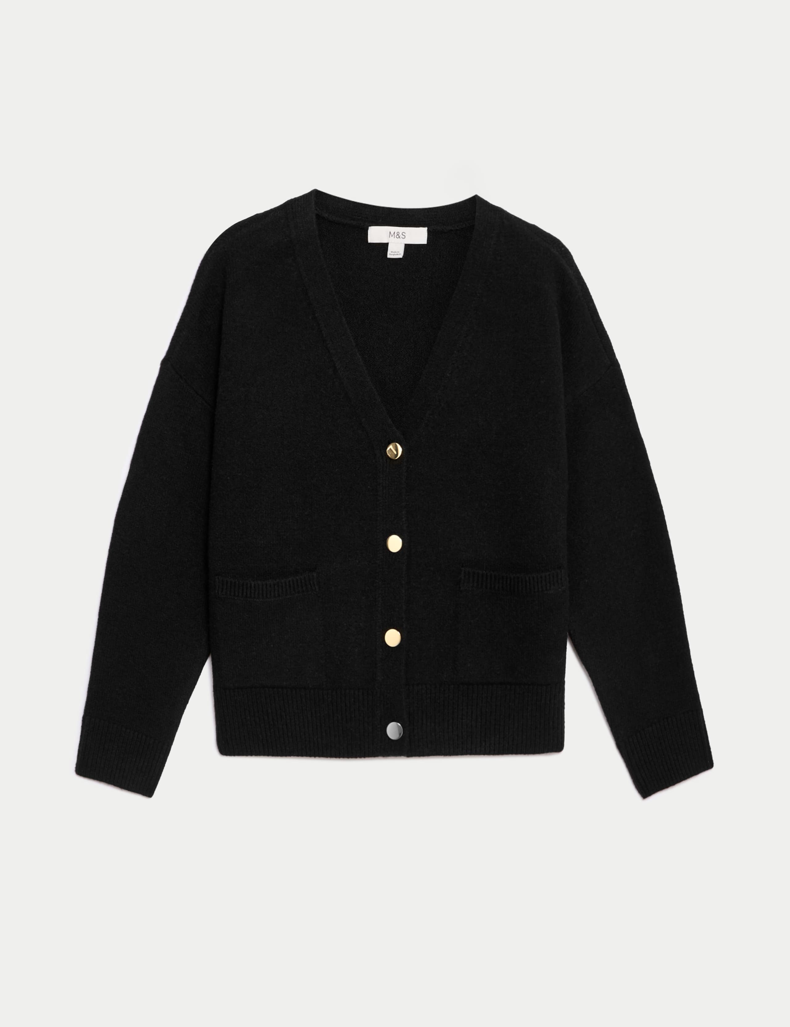 V-Neck Button Front Relaxed Cardigan 2 of 8