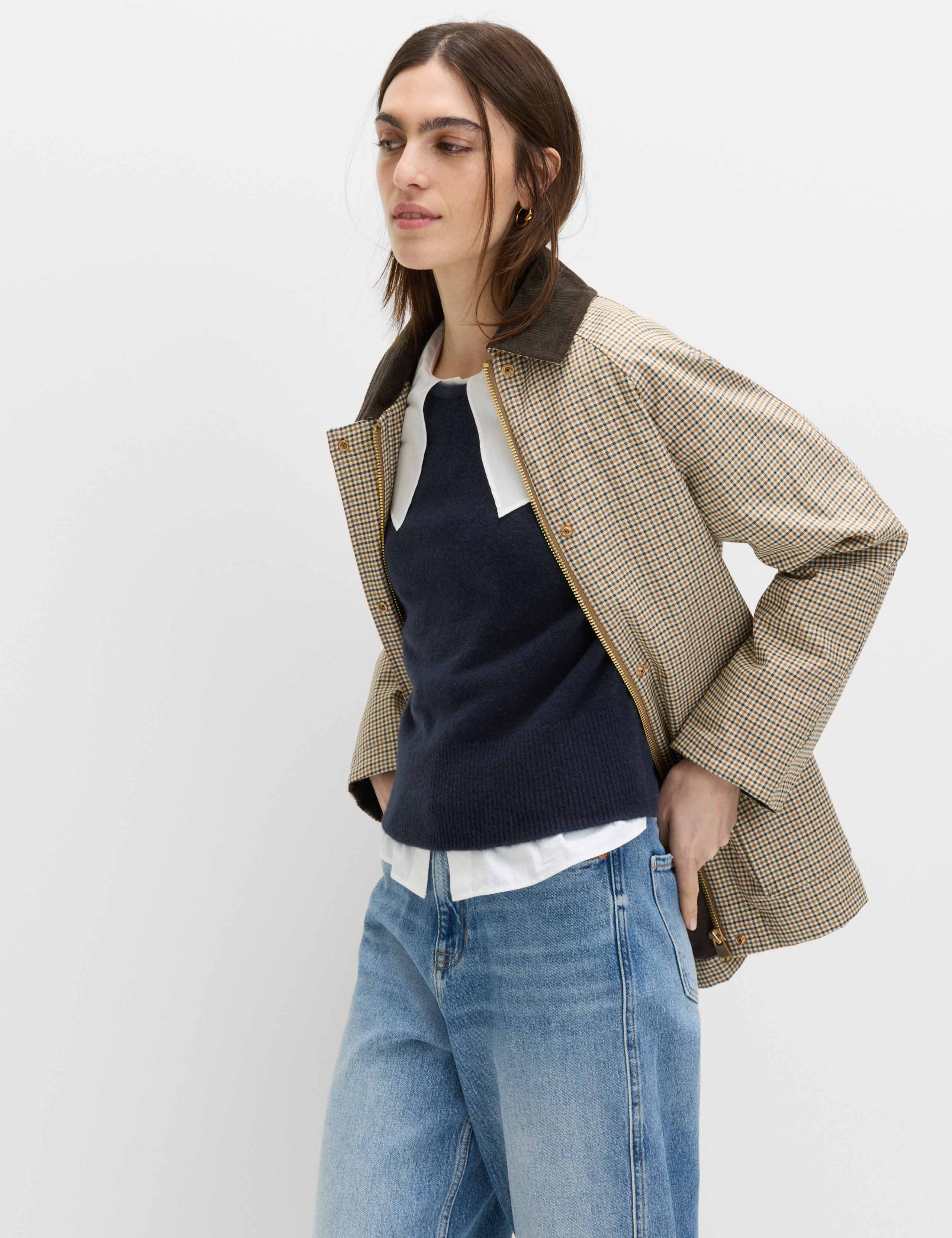 Crew Neck Knitted Vest with Cotton 4 of 6