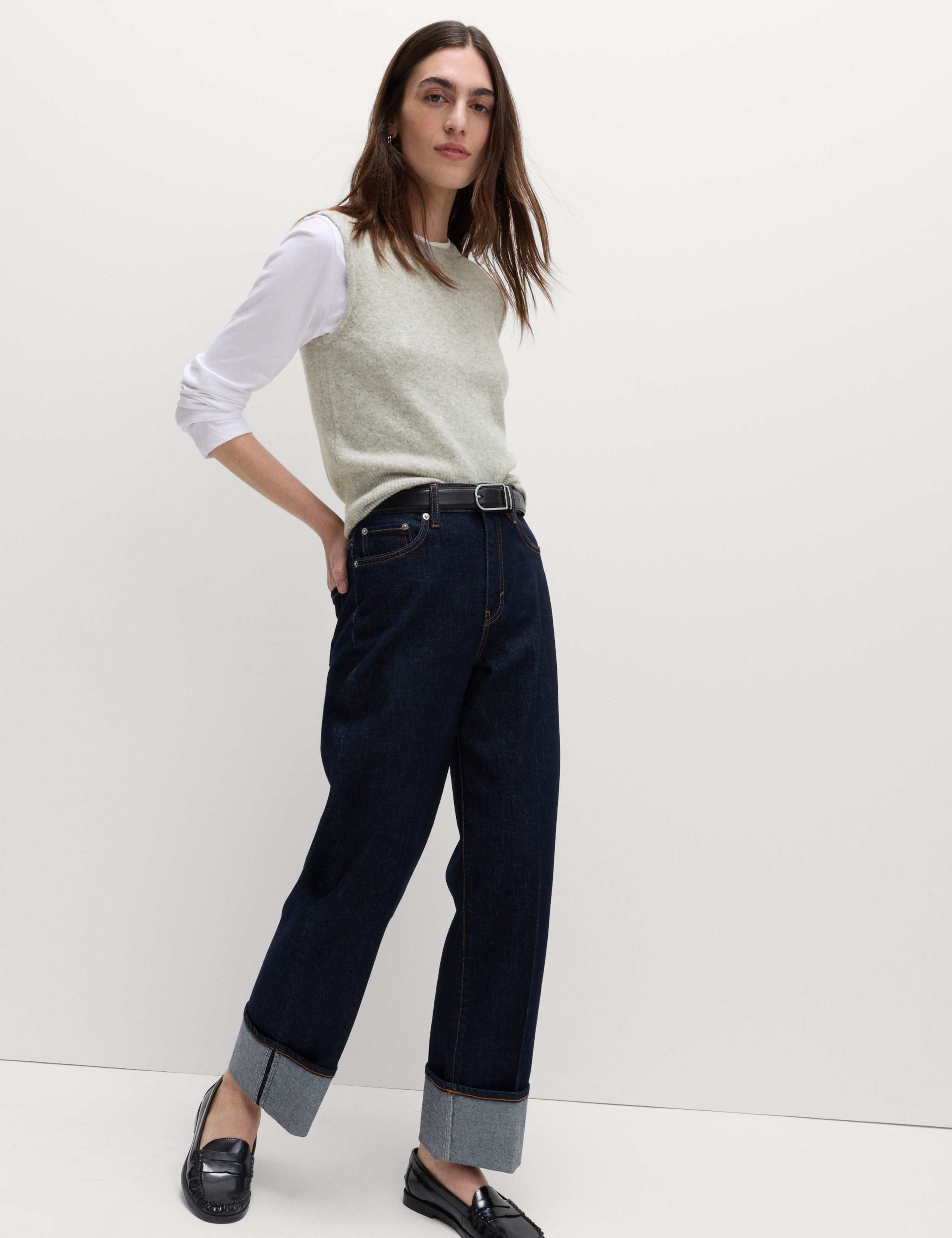 Crew Neck Knitted Vest with Cotton 3 of 7