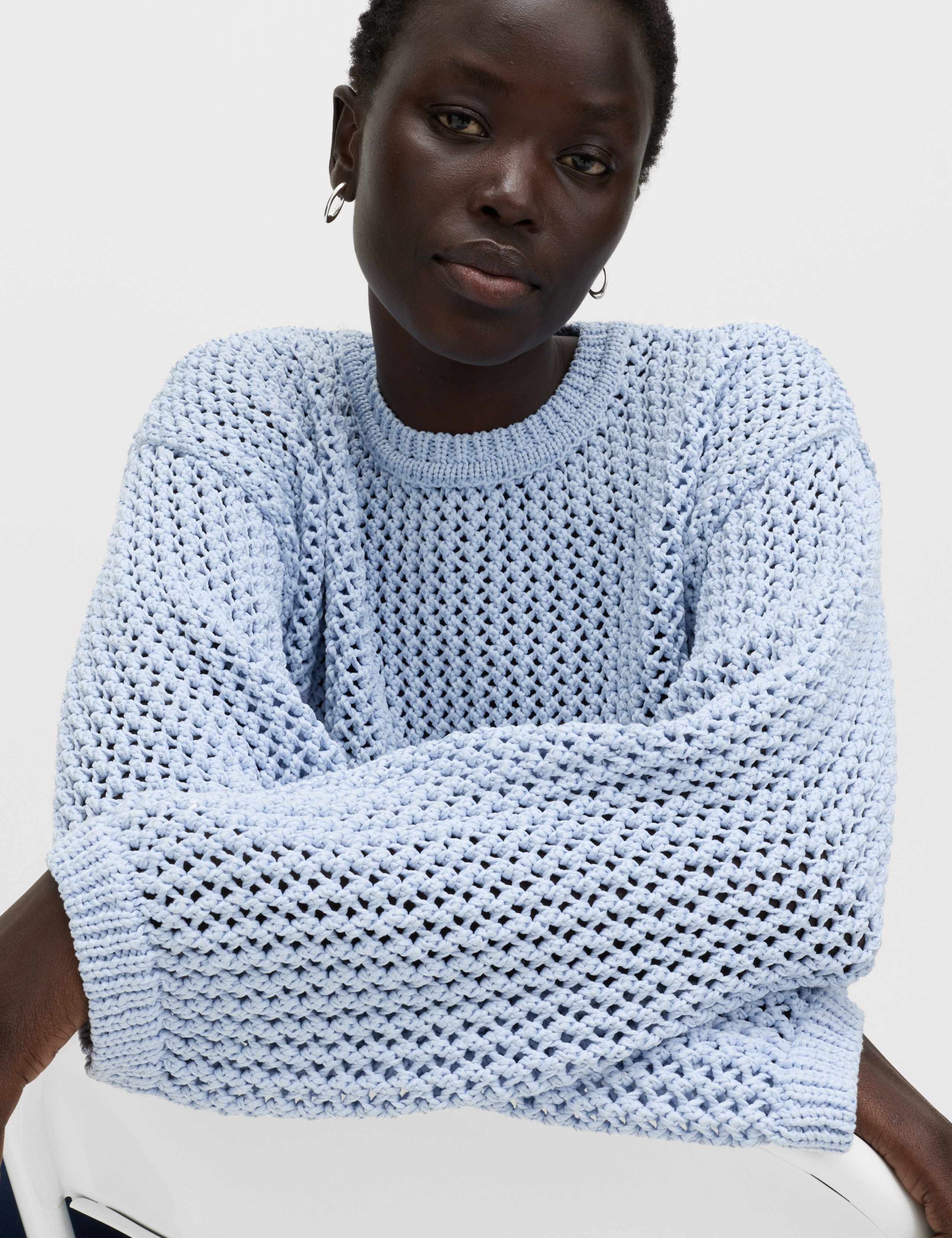 Textured Crew Neck Cropped Jumper 5 of 6