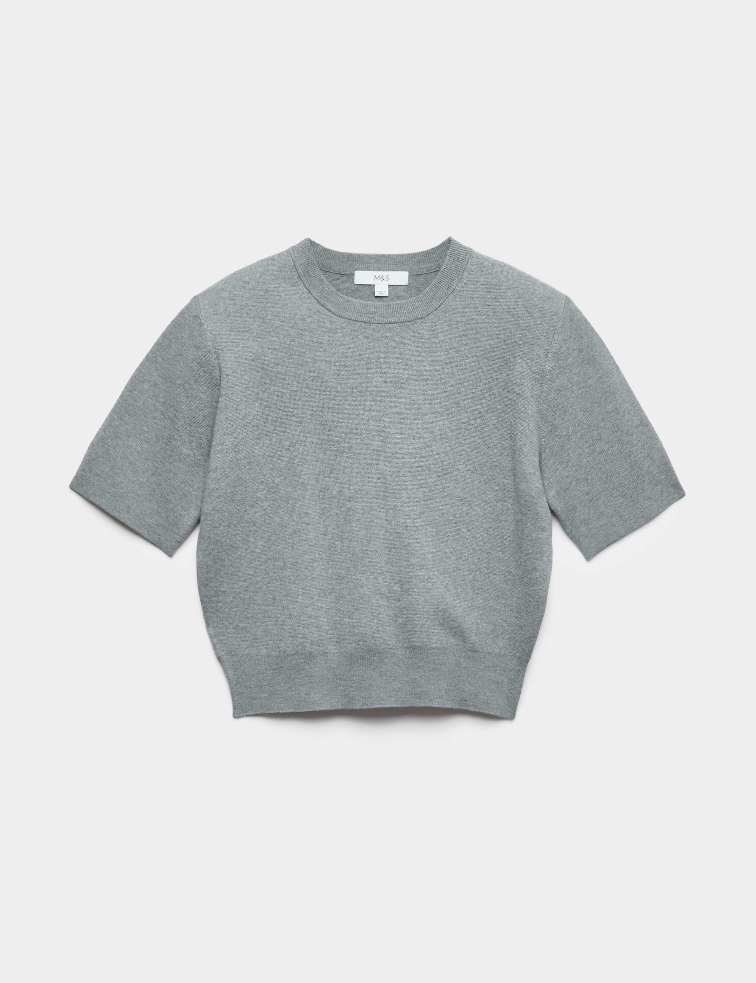 Shoulder Pad Knitted Top with Wool 2 of 6