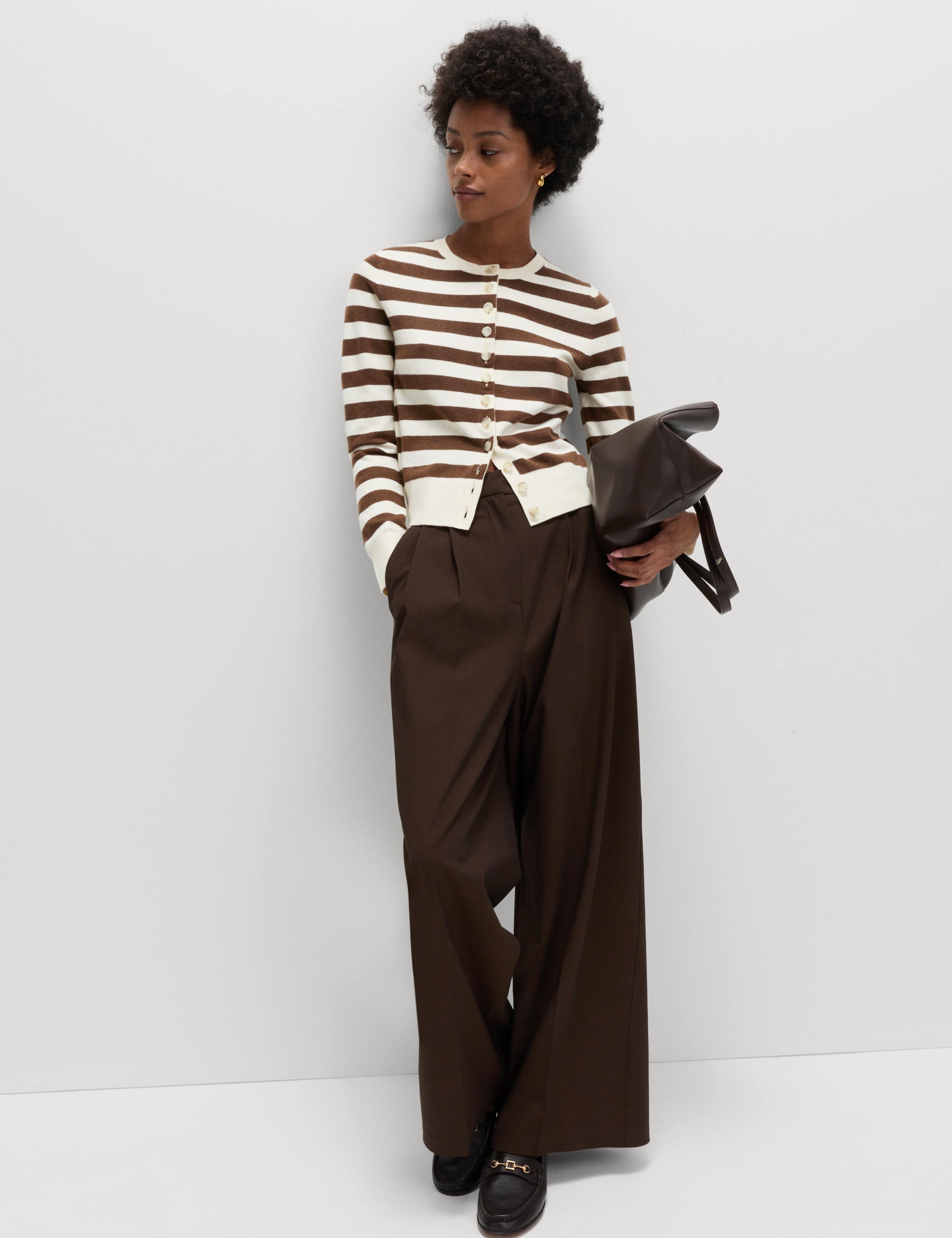 Air-Yarn Striped Cropped Cardigan 6 of 6