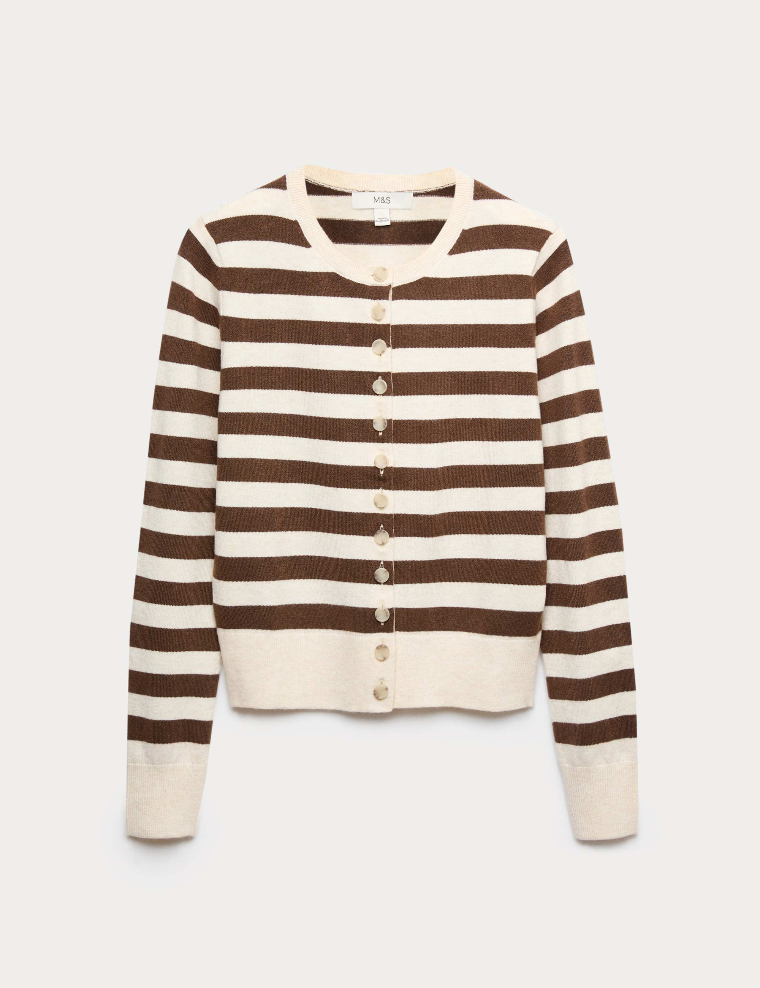 Air-Yarn Striped Cropped Cardigan 2 of 6
