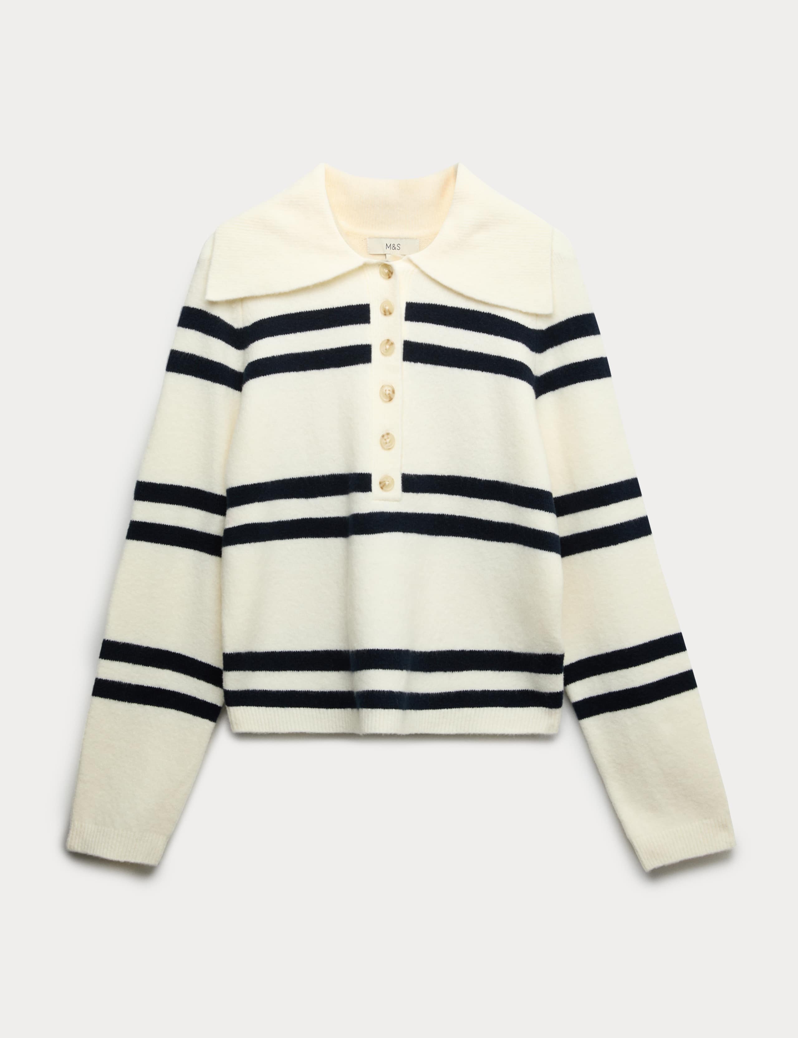 Collared Striped Jumper with Cotton 2 of 6