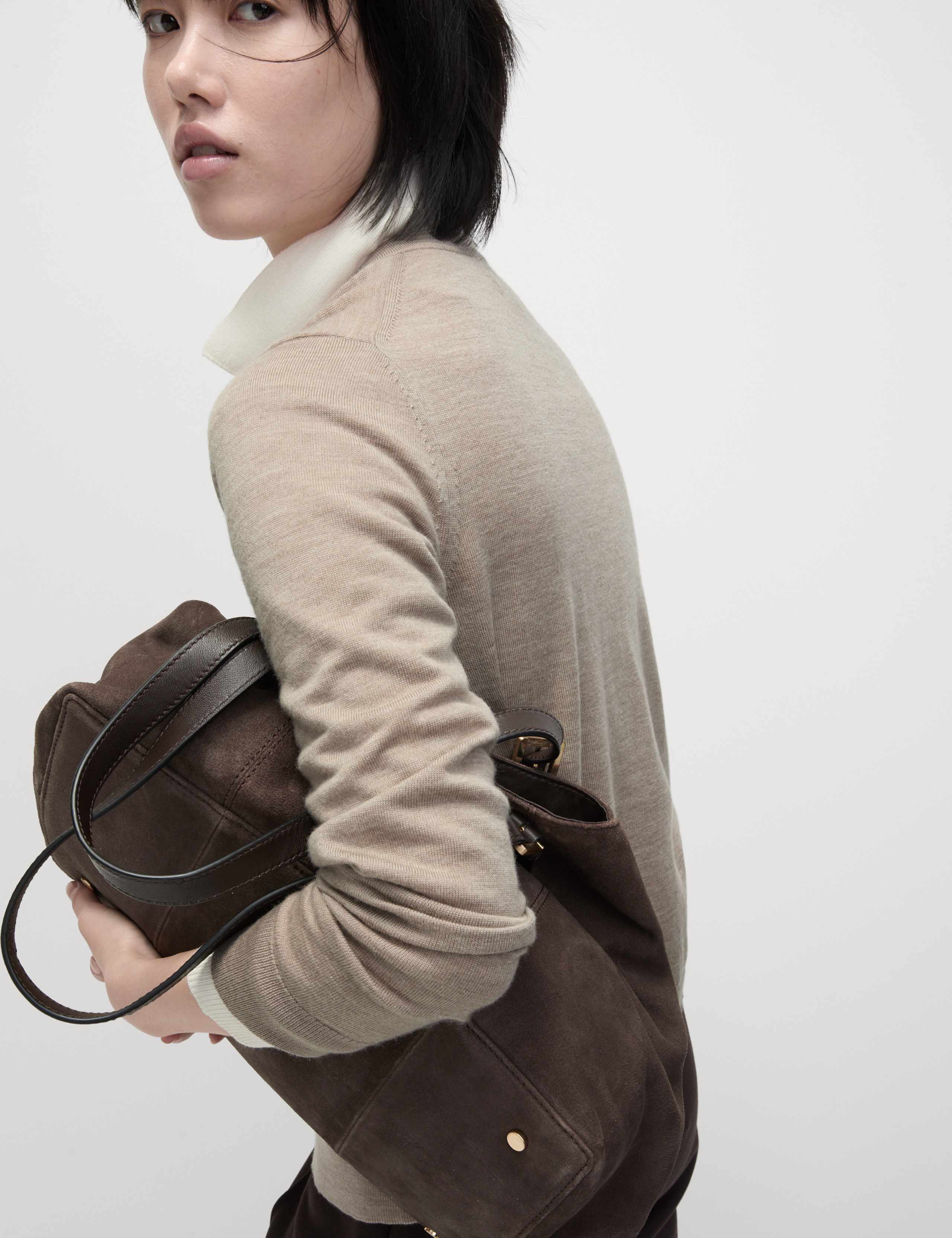 Pure Merino Wool Crew Neck Cardigan 3 of 8