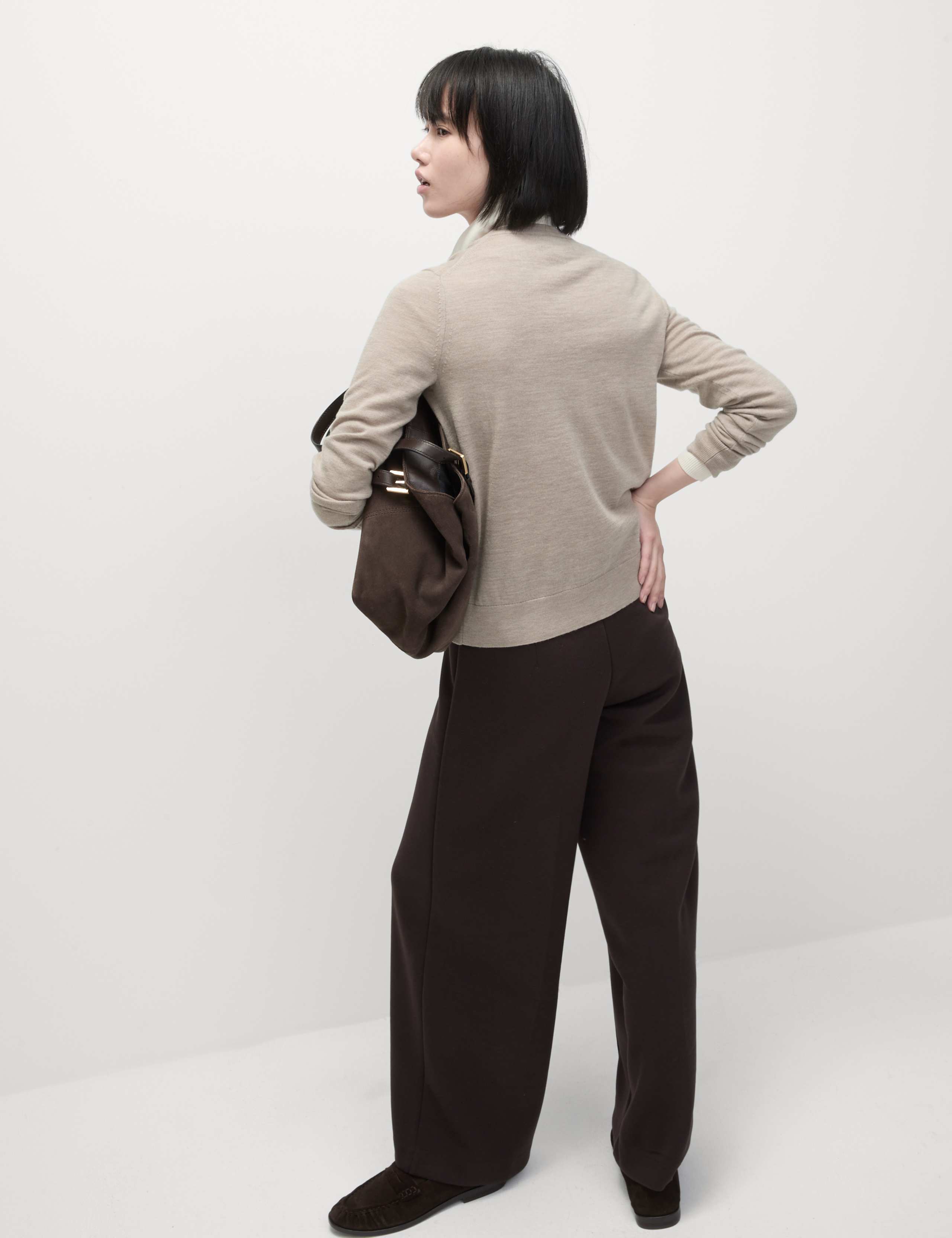 Pure Merino Wool Crew Neck Cardigan 6 of 8