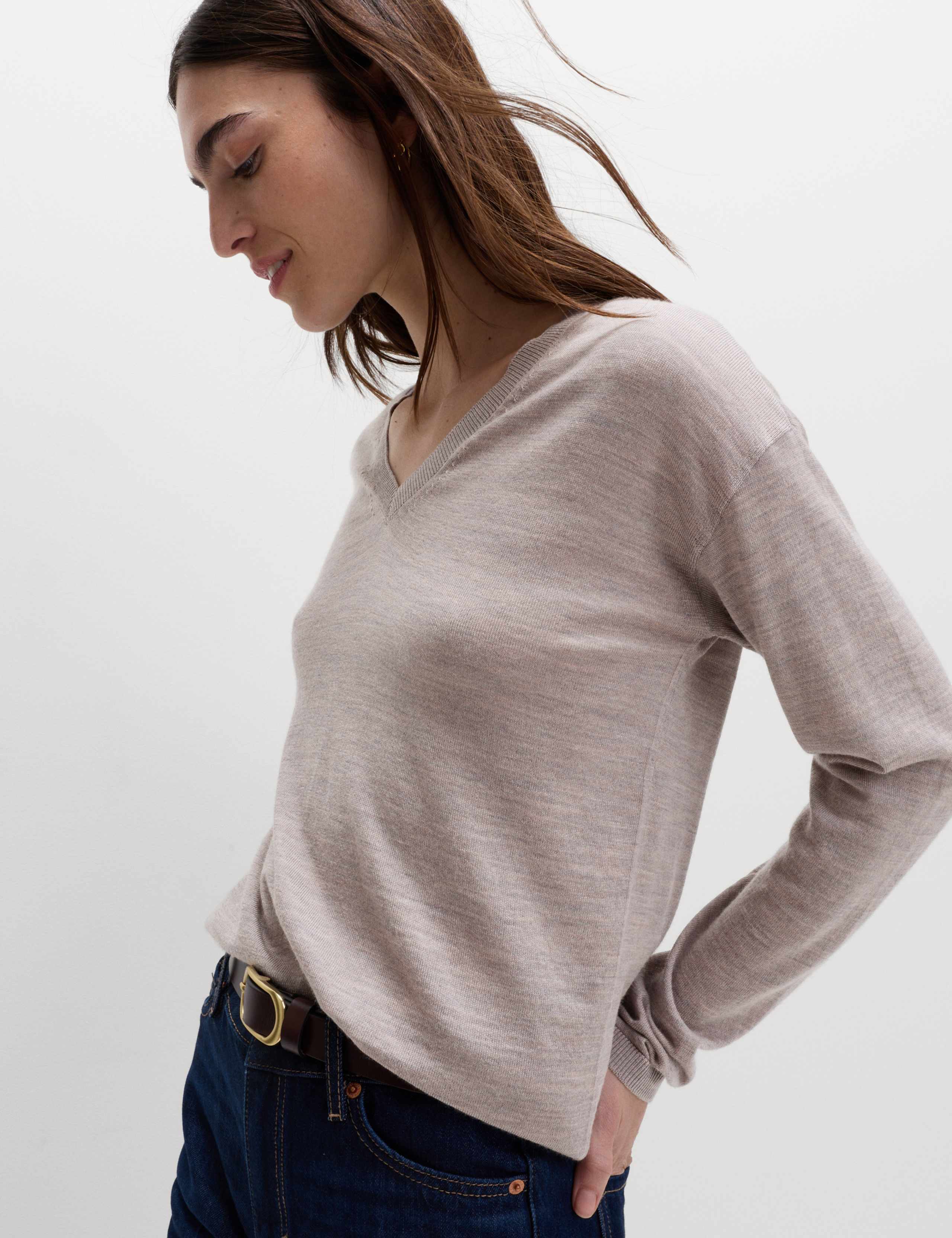 Pure Merino Wool V-Neck Jumper 6 of 6