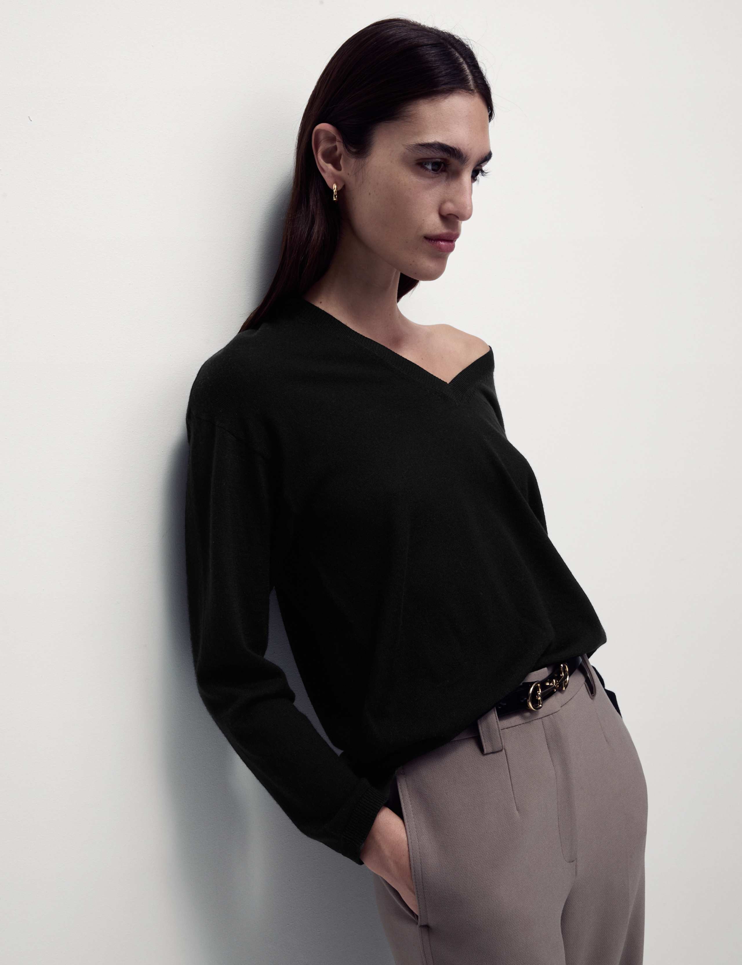 Pure Merino Wool V-Neck Jumper 3 of 6