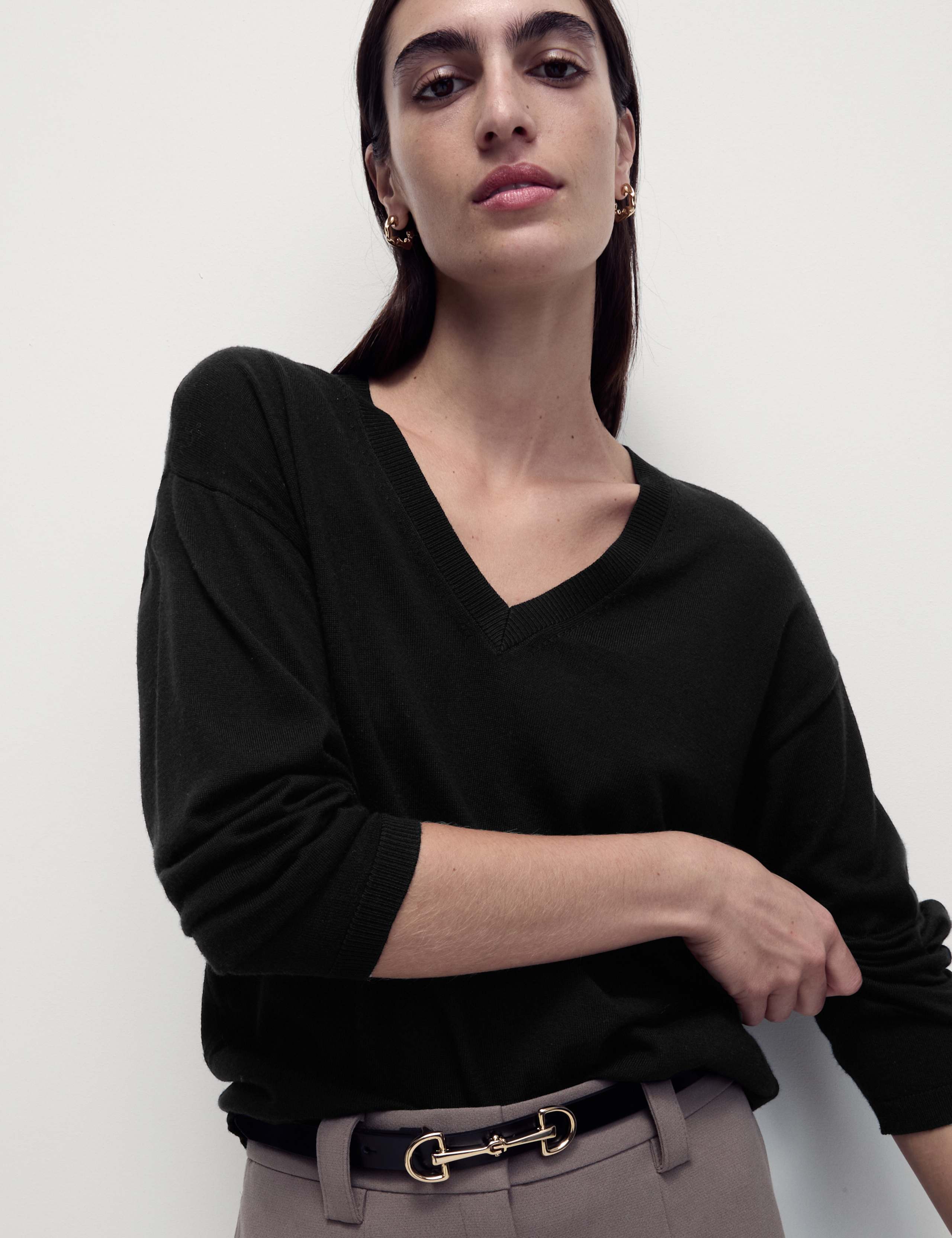 Pure Merino Wool V-Neck Jumper 5 of 6
