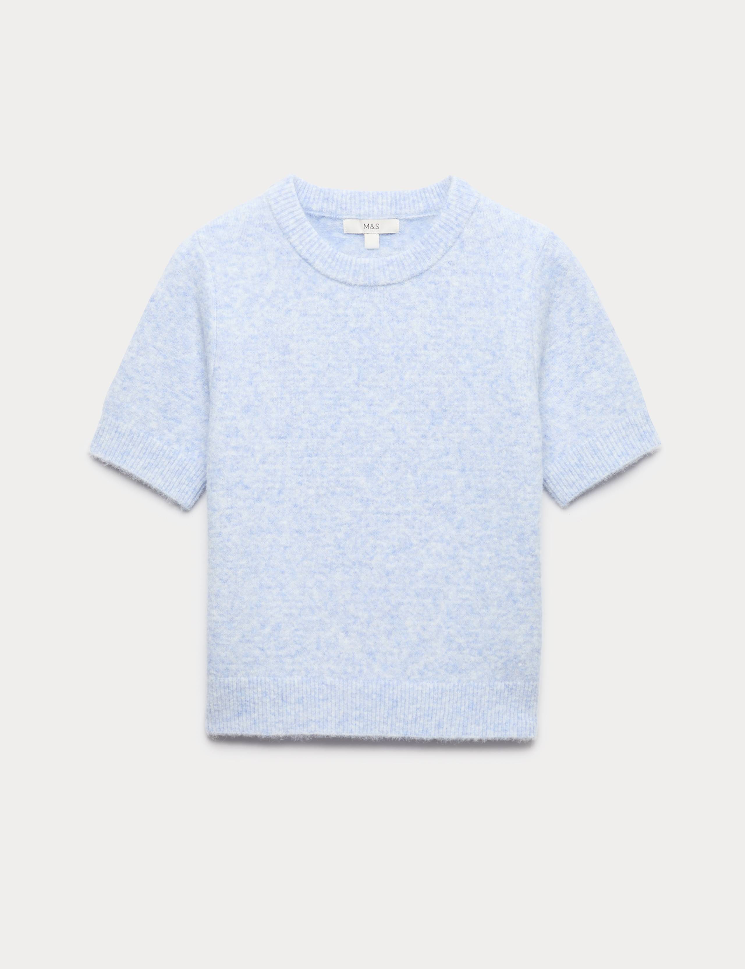 Textured Slim Fit Knitted Top with Wool 2 of 5