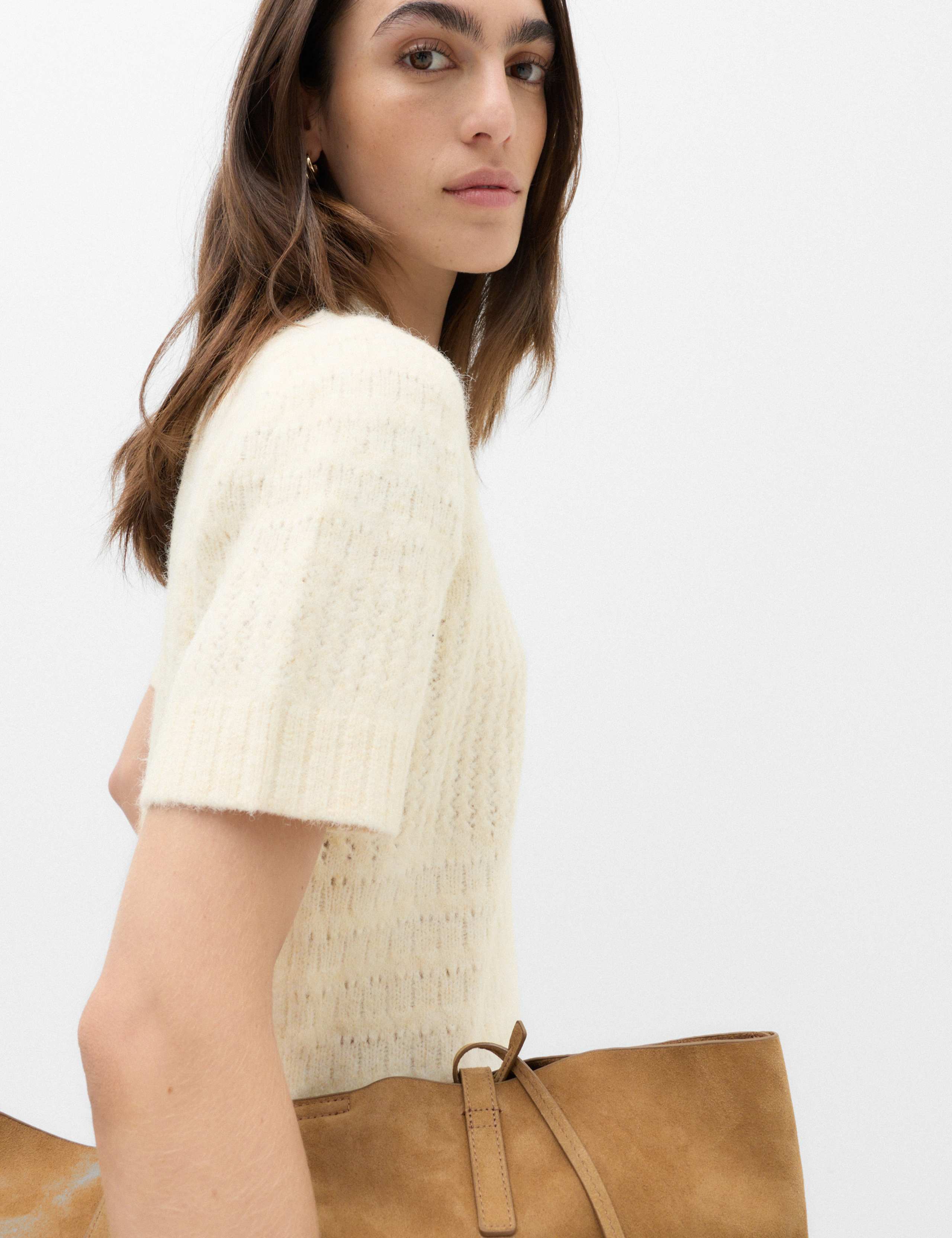 Pointelle Knitted Top With Wool 4 of 5