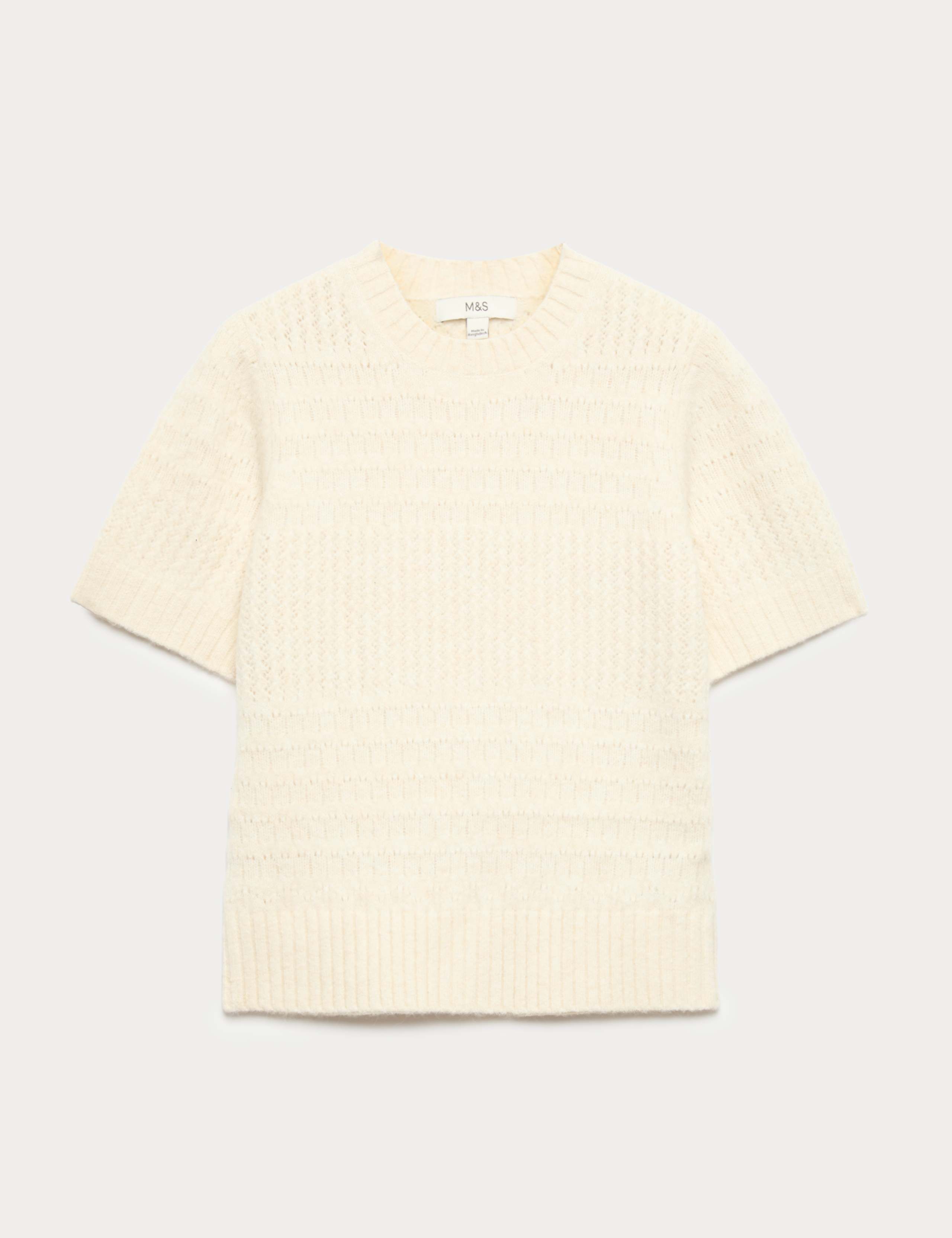 Pointelle Knitted Top With Wool 2 of 5