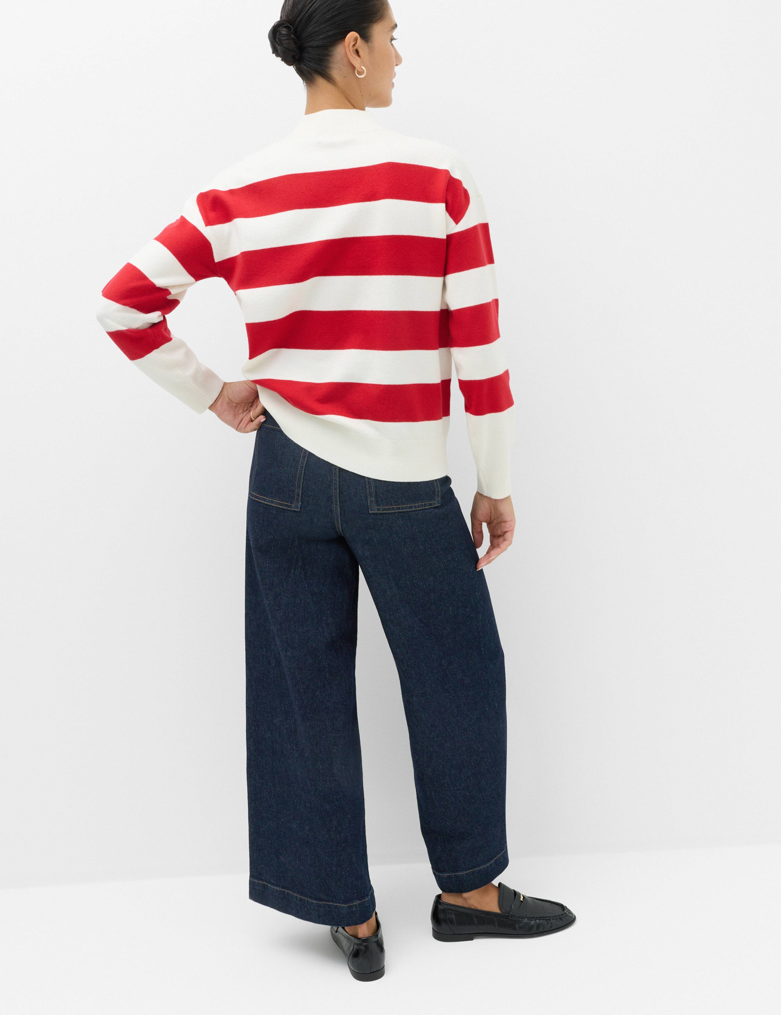 Air-Yarn Striped High Neck Relaxed Fit Jumper 3 of 6