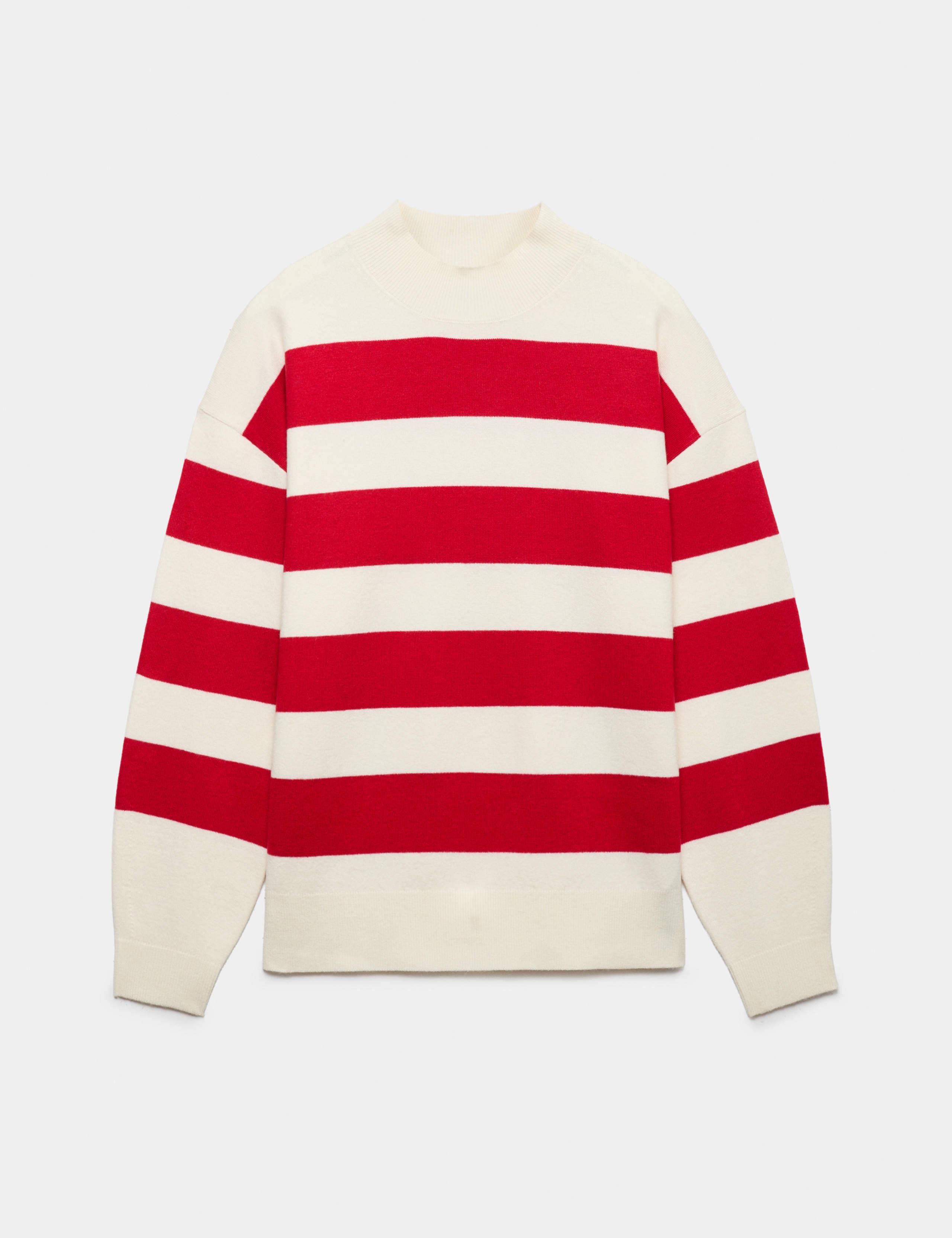 Air-Yarn Striped High Neck Relaxed Fit Jumper 2 of 6