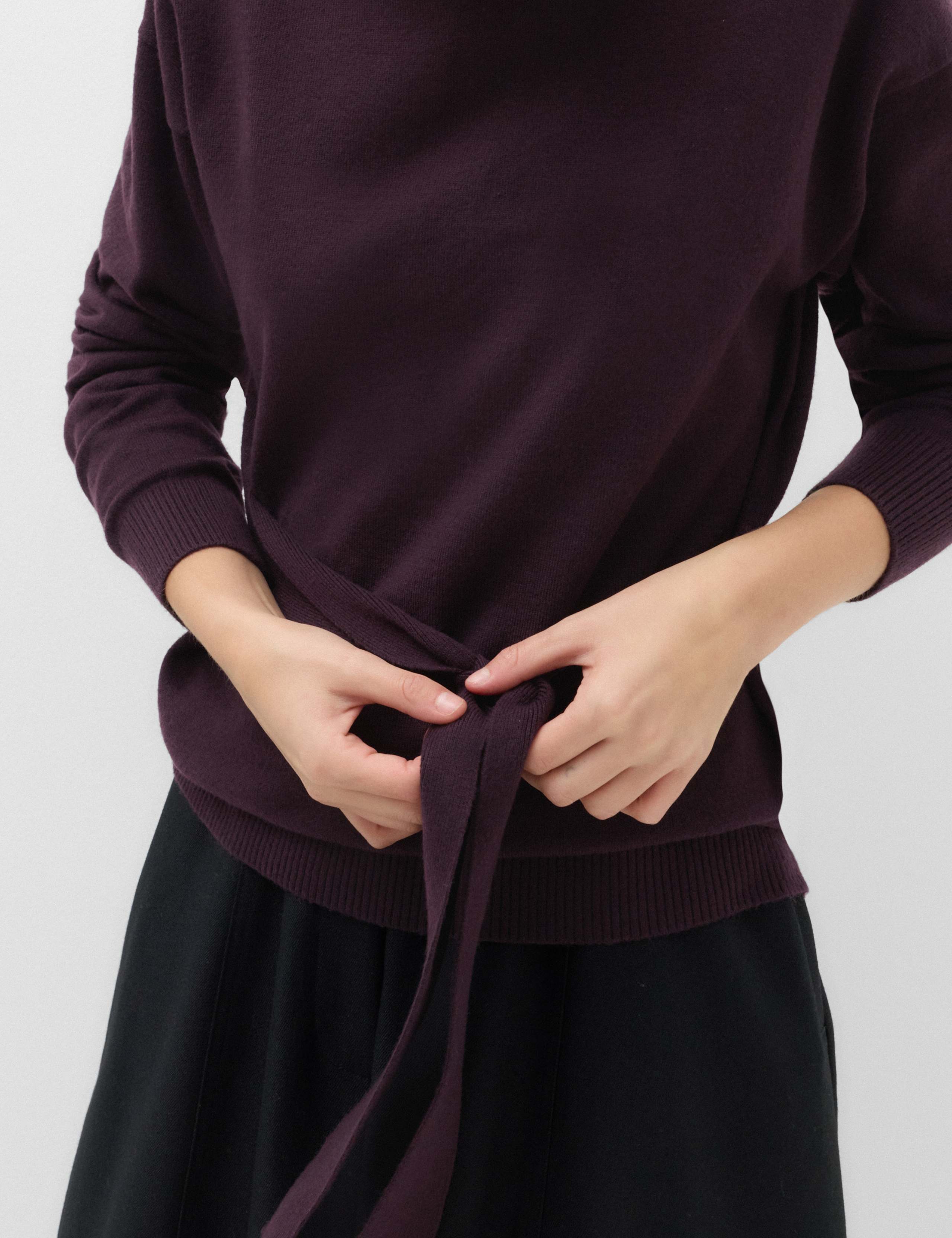 Tie Front Crew Neck Relaxed Jumper 5 of 6