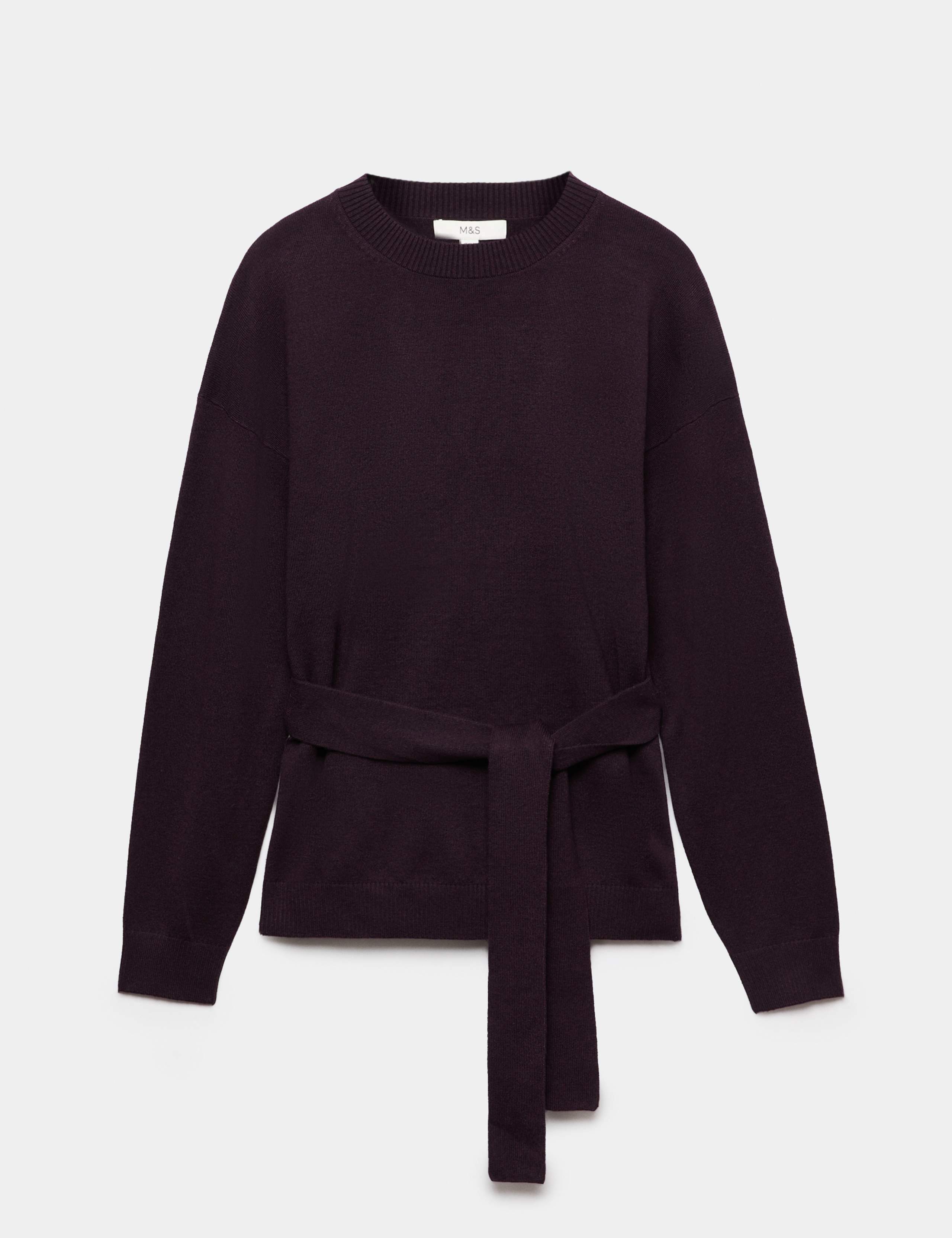 Tie Front Crew Neck Relaxed Jumper 2 of 6