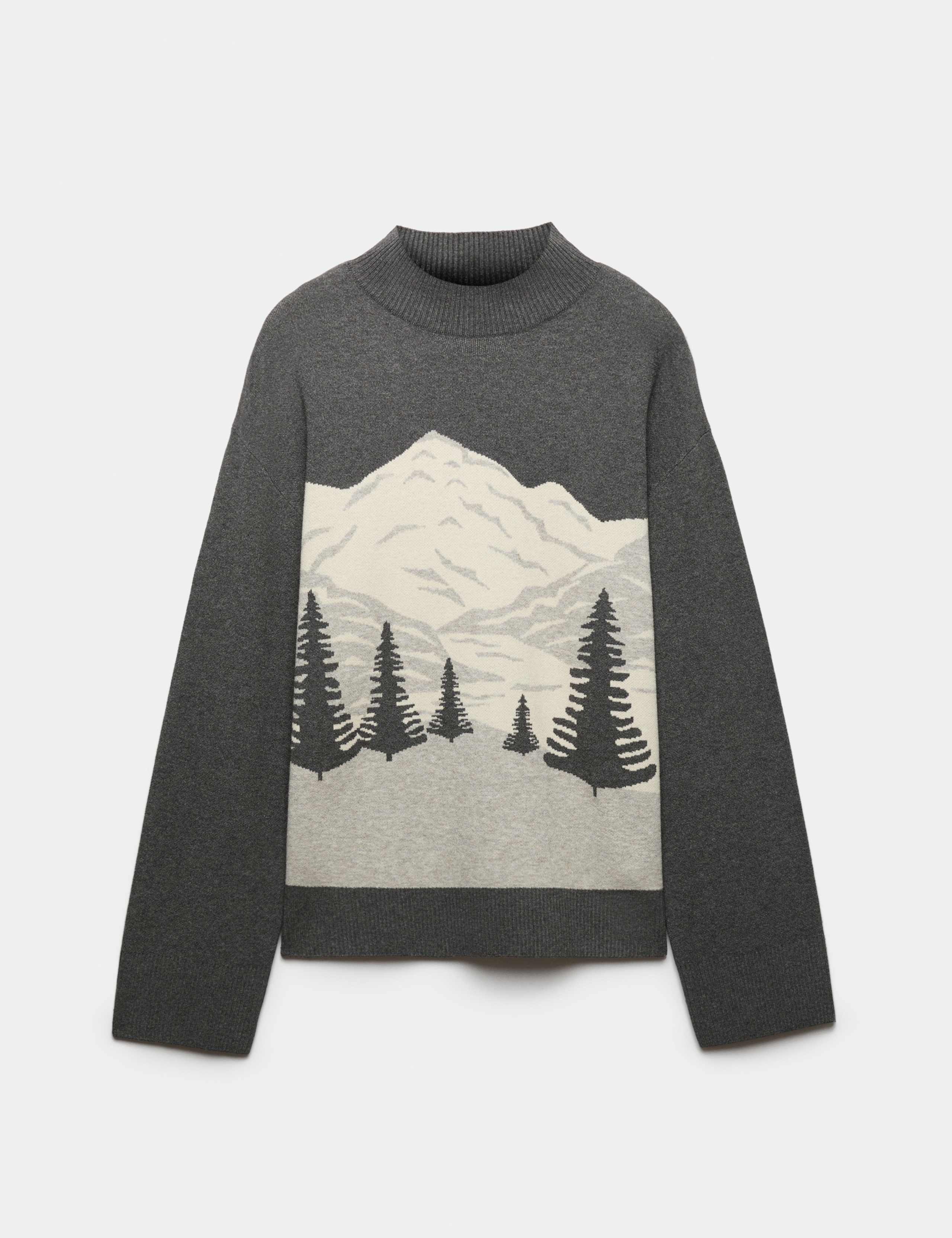 Patterned Funnel Neck Jumper 2 of 5