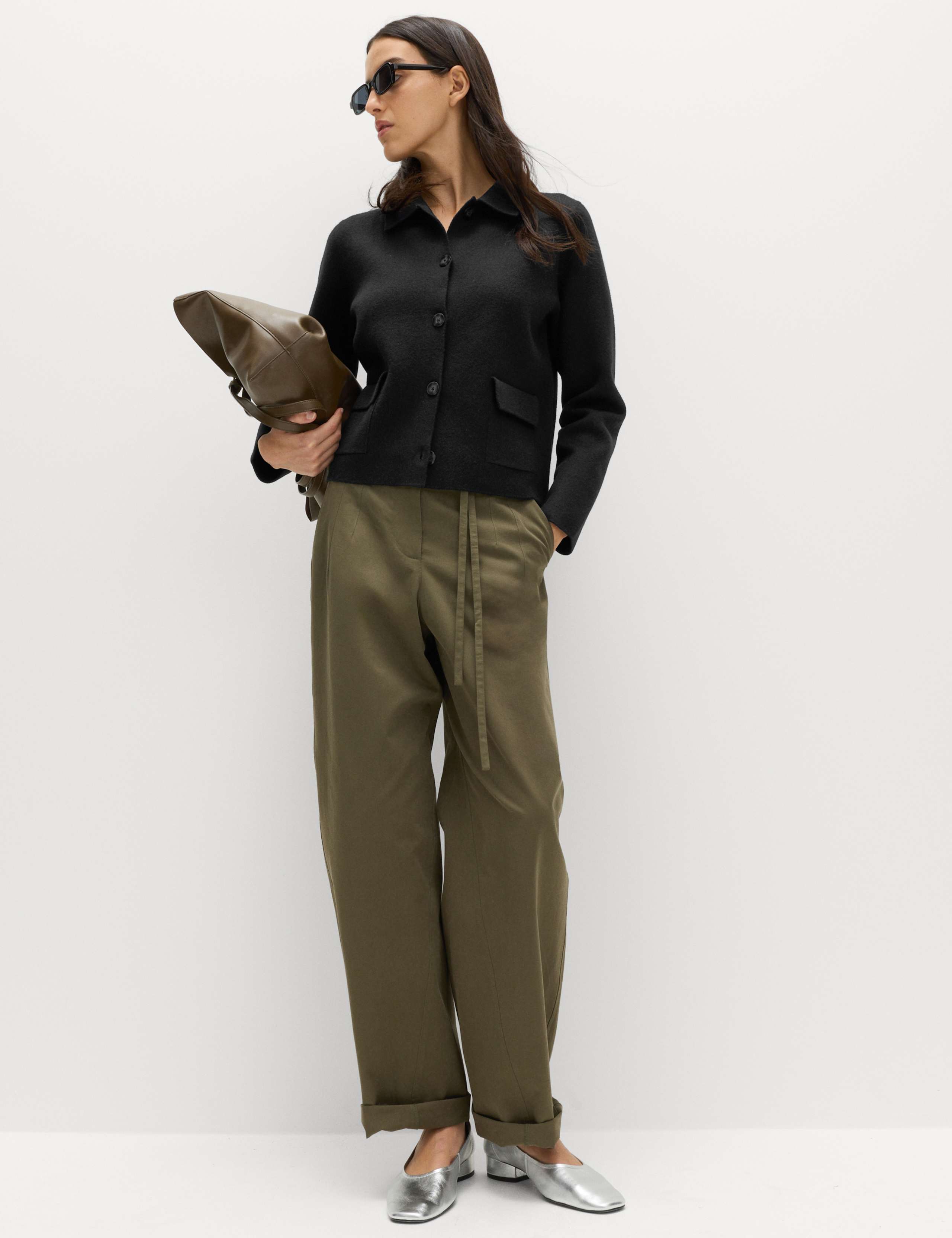 Air-Yarn Pocket Detail Knitted Jacket 3 of 6