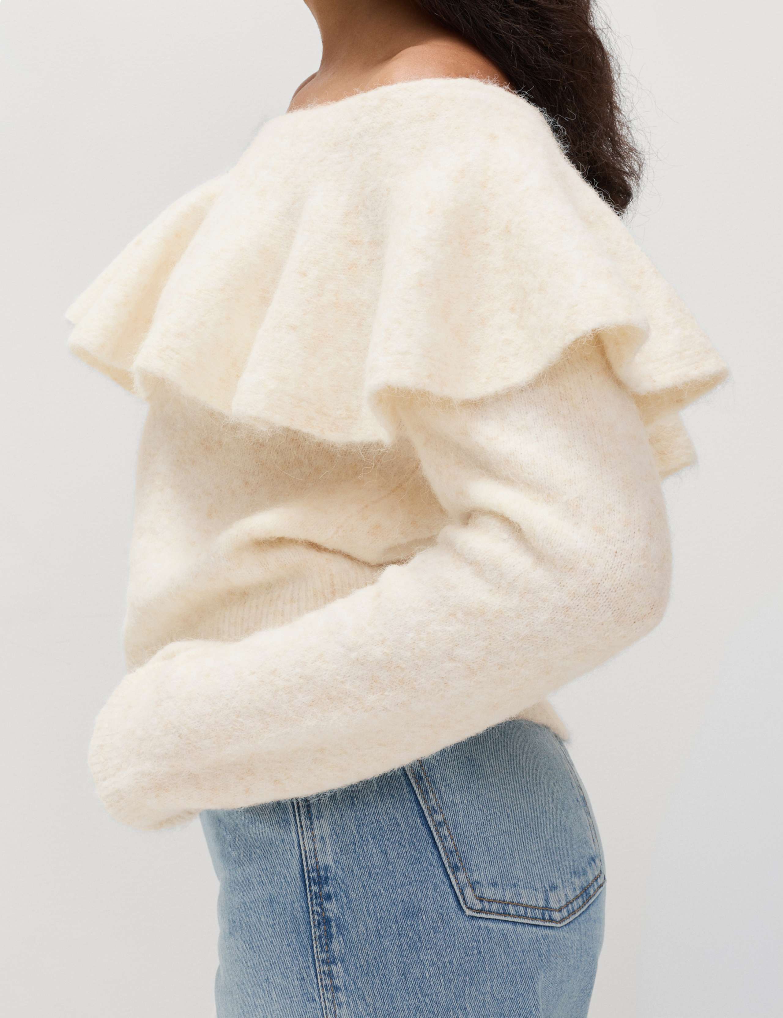 Knitted Bardot Jumper with Alpaca 4 of 5