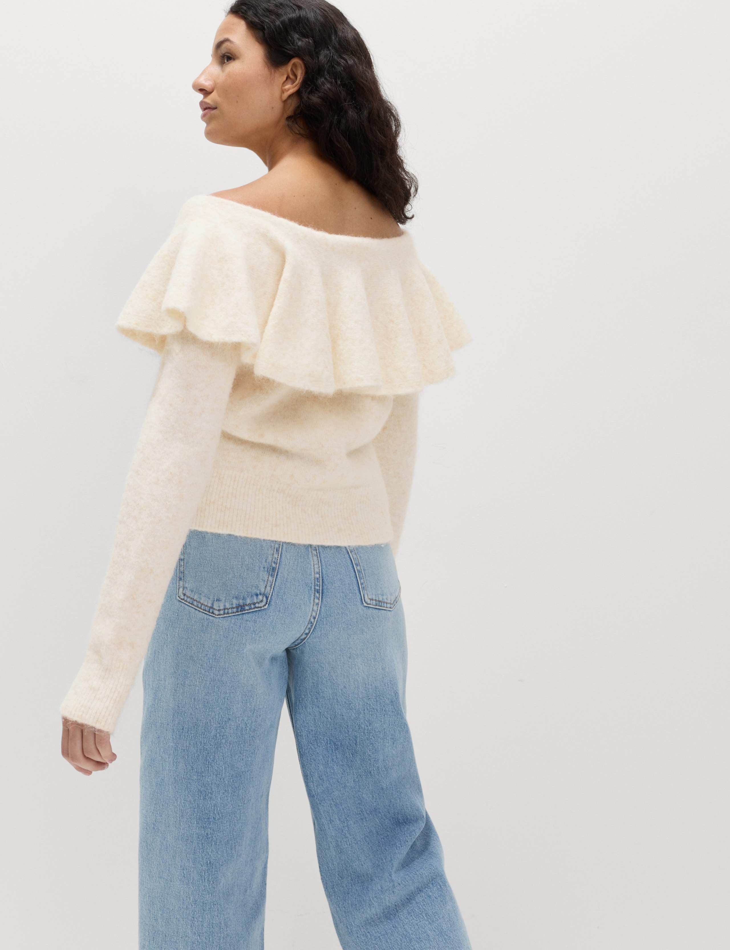 Knitted Bardot Jumper with Alpaca 5 of 5