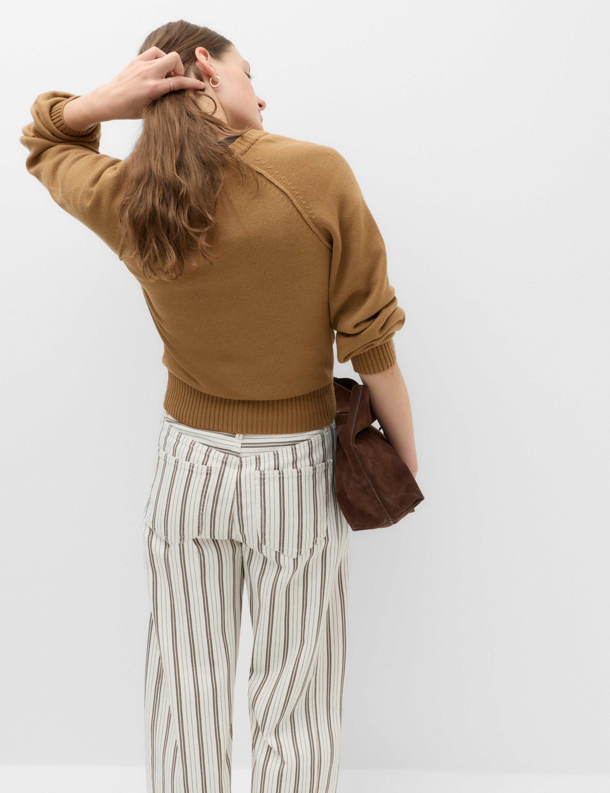 Crew Neck Button Detail Jumper with Wool 4 of 5