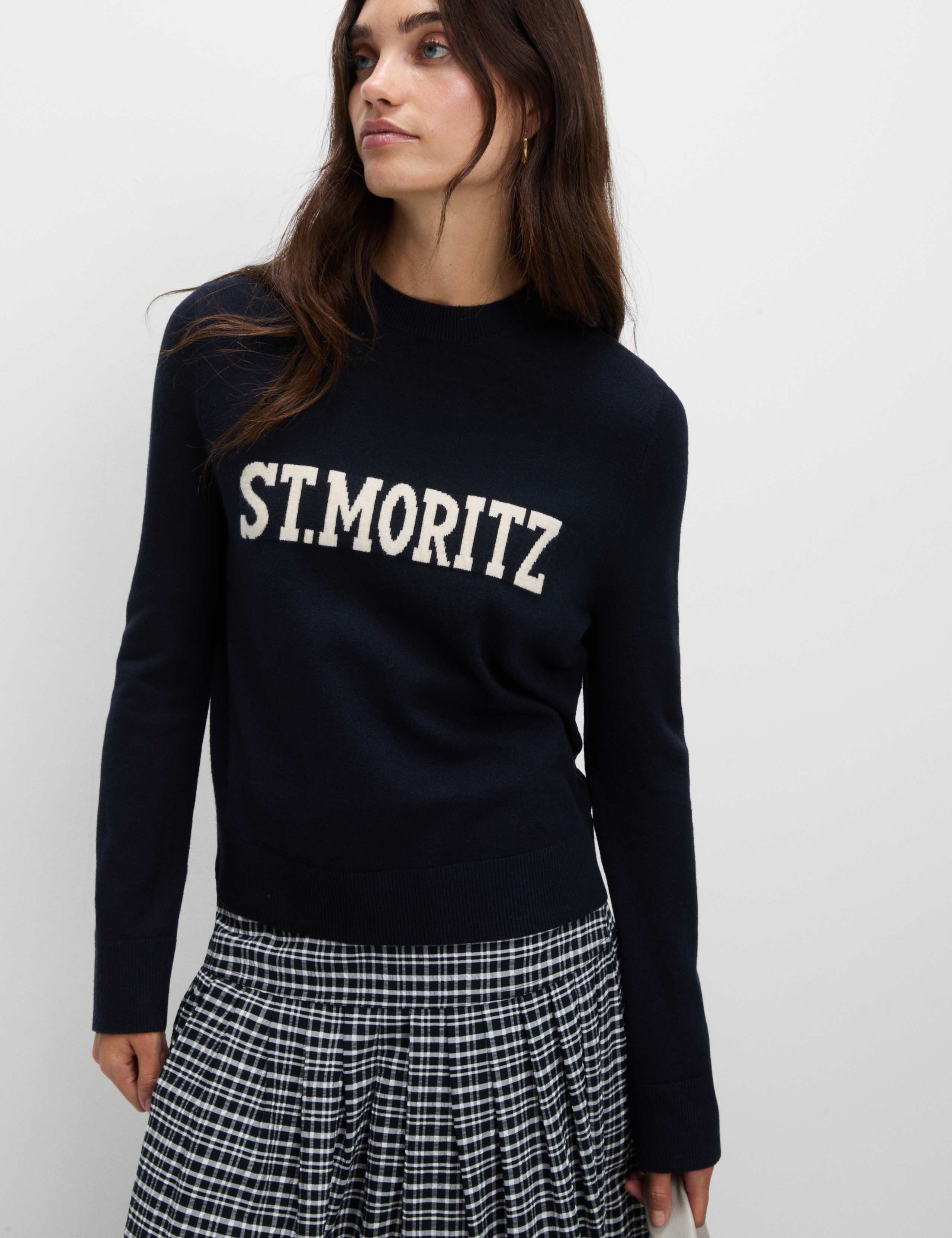 Air-Yarn Slogan Crew Neck Jumper 3 of 5