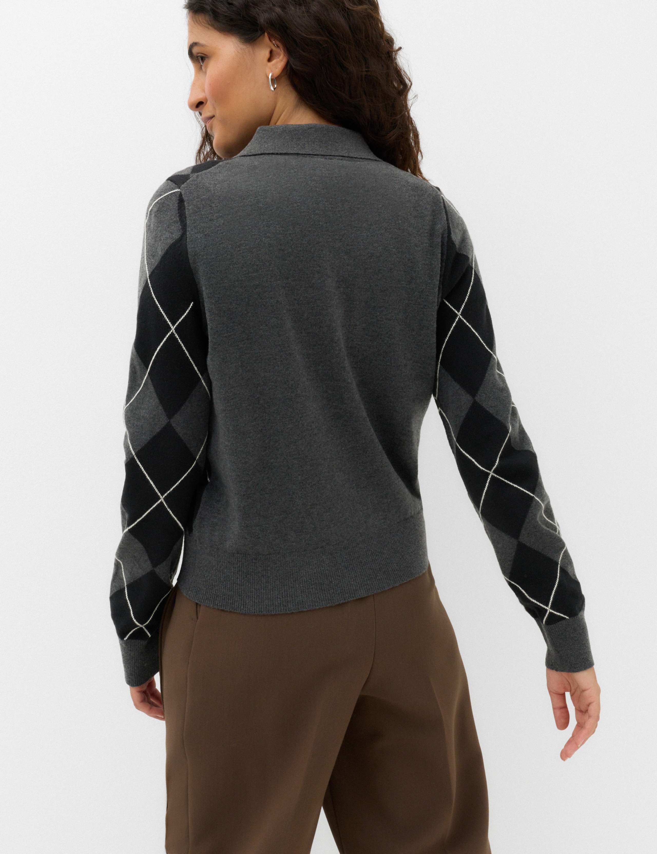 Air Yarn Argyle Polo Jumper 4 of 6