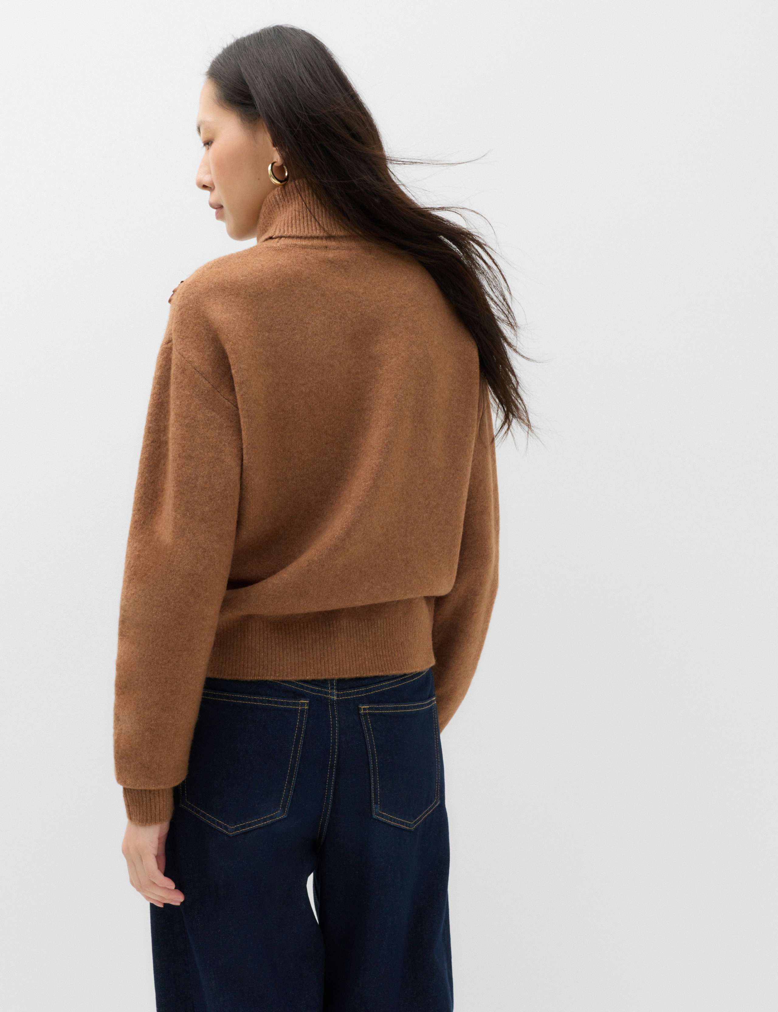 Embroidered Roll Neck Jumper with Wool 4 of 5
