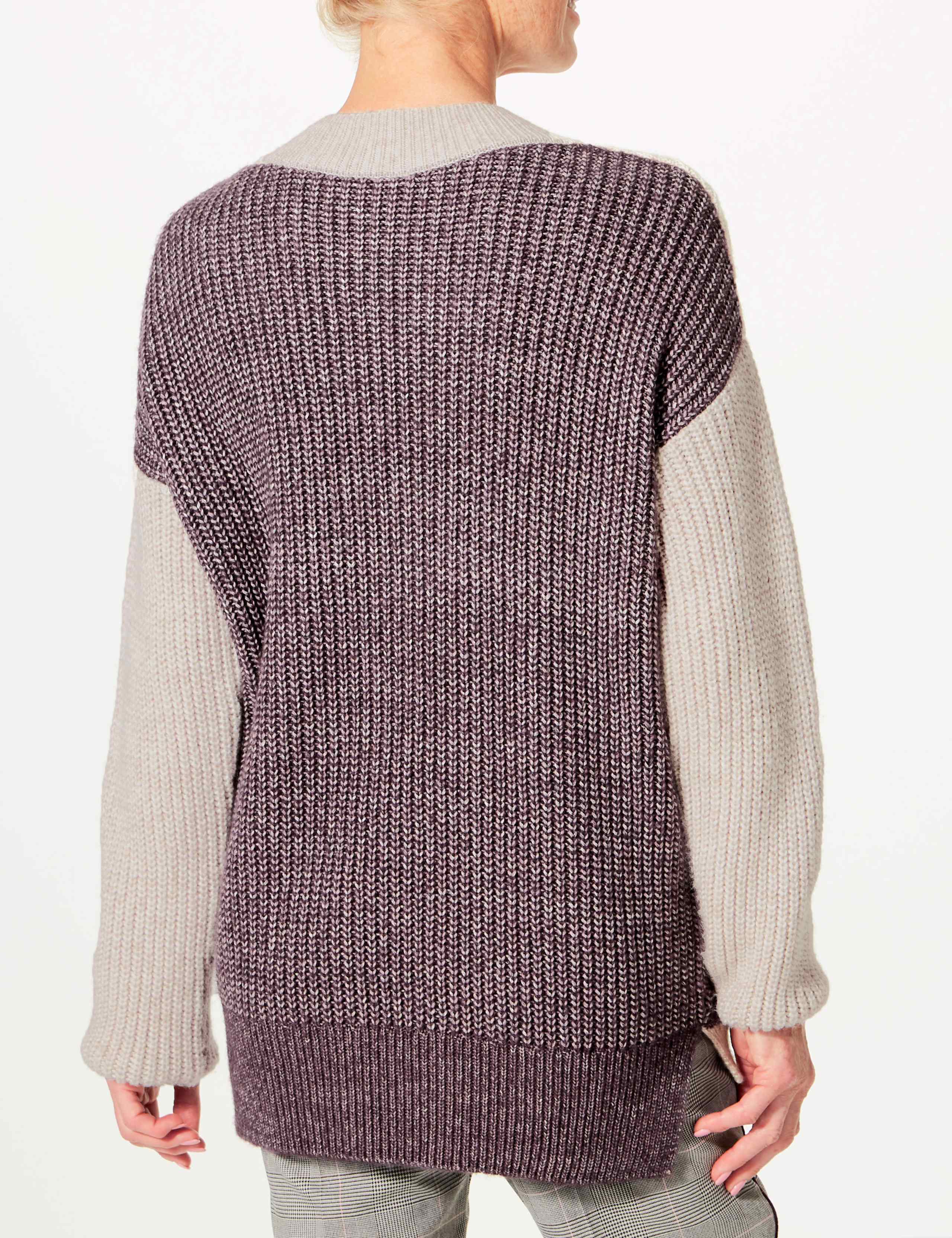 Cotton Rich Colour Block Slash Neck Jumper 3 of 4