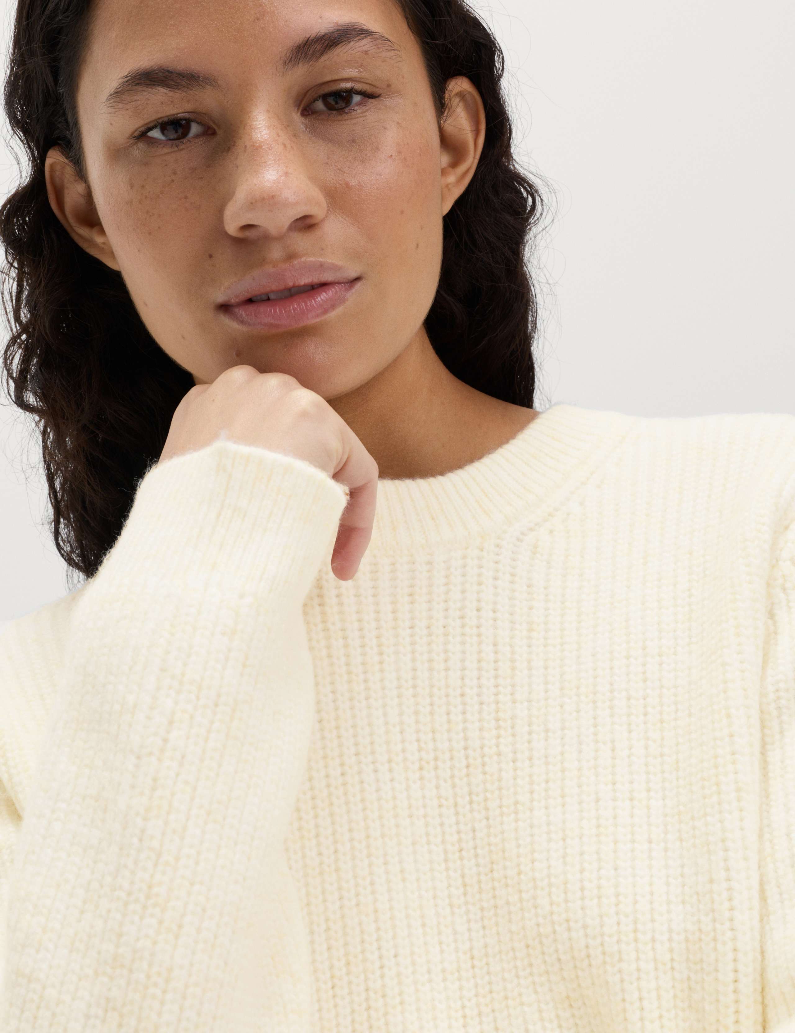 Cloud-Yarn Ribbed Relaxed Mini Knitted Dress 3 of 5