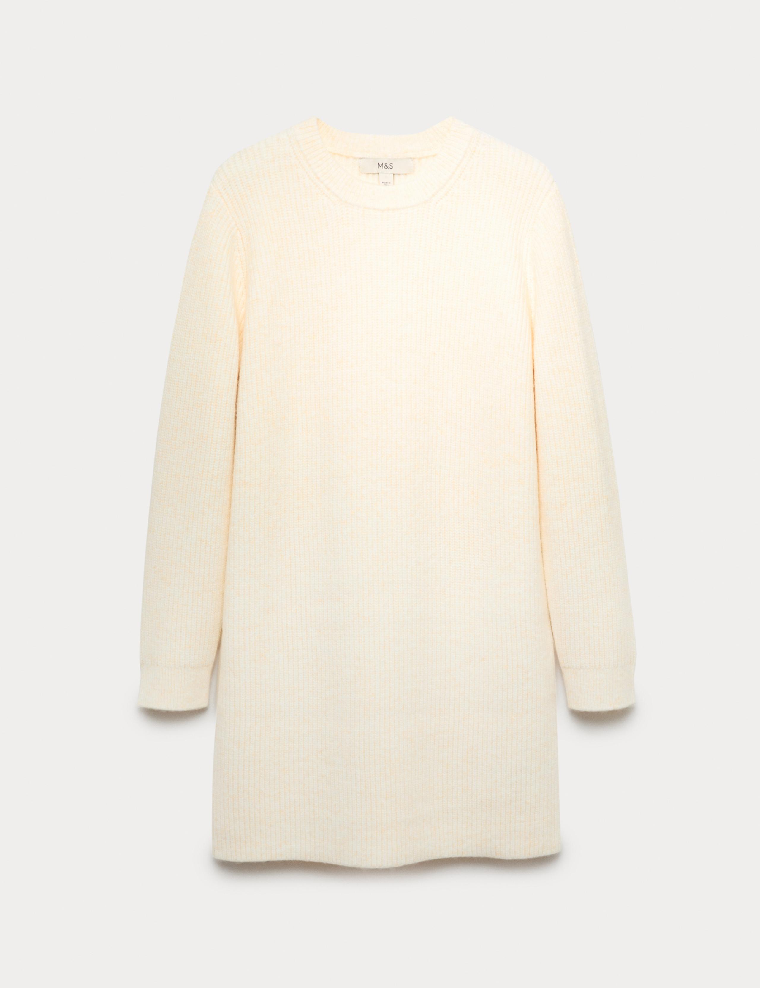 Cloud-Yarn Ribbed Relaxed Mini Knitted Dress 2 of 5