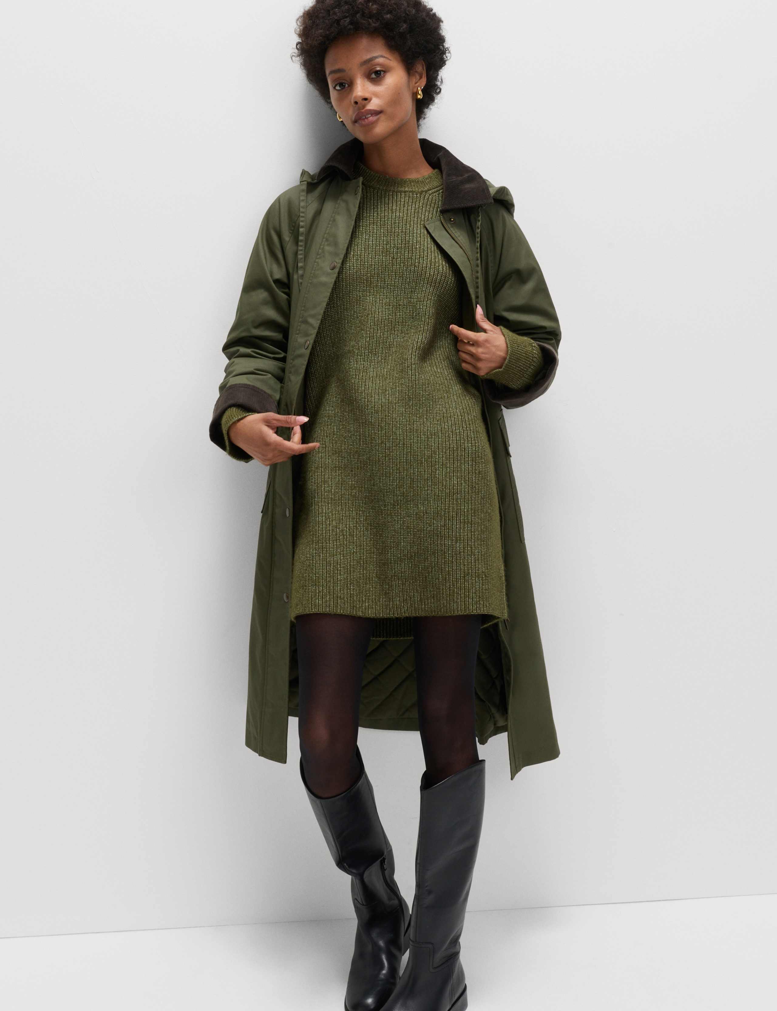 Cloud-Yarn Ribbed Relaxed Mini Knitted Dress 6 of 6