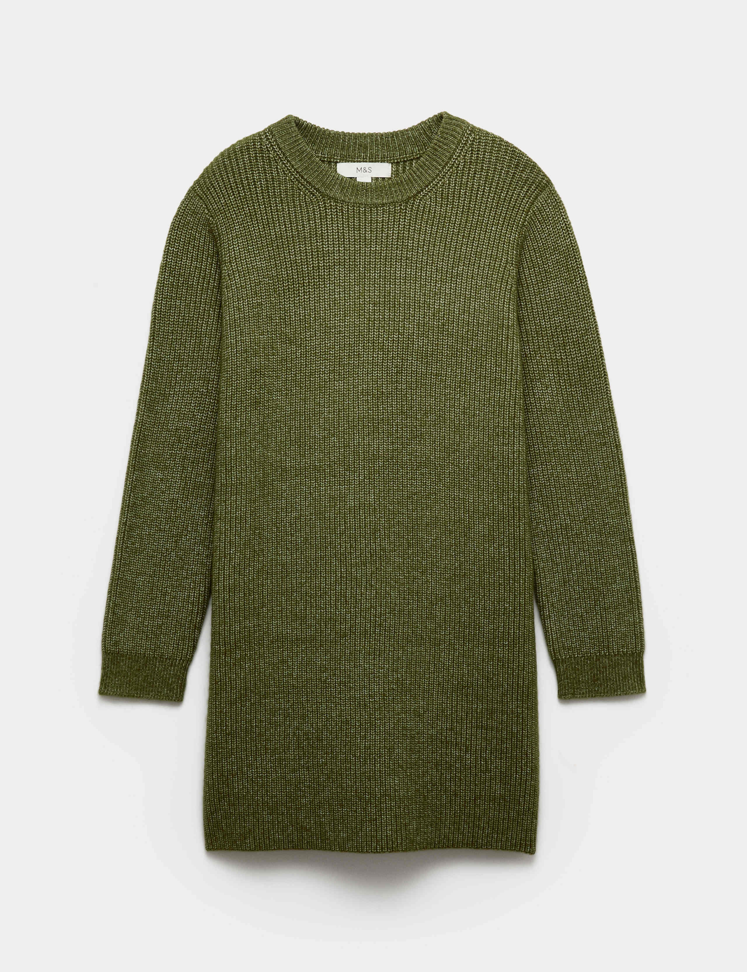 Cloud-Yarn Ribbed Relaxed Mini Knitted Dress 2 of 6