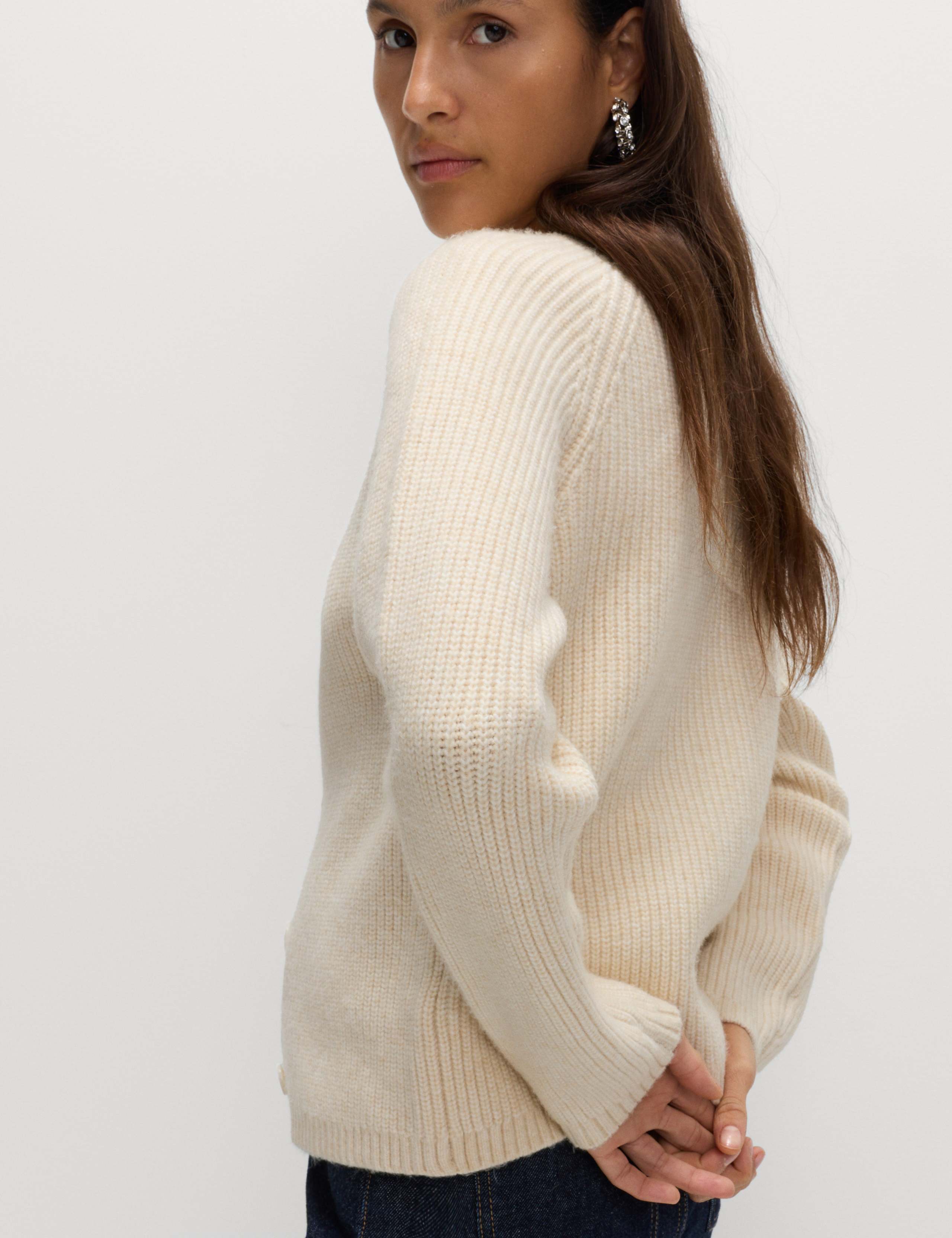 Textured Embellished Button Front Cardigan 4 of 6