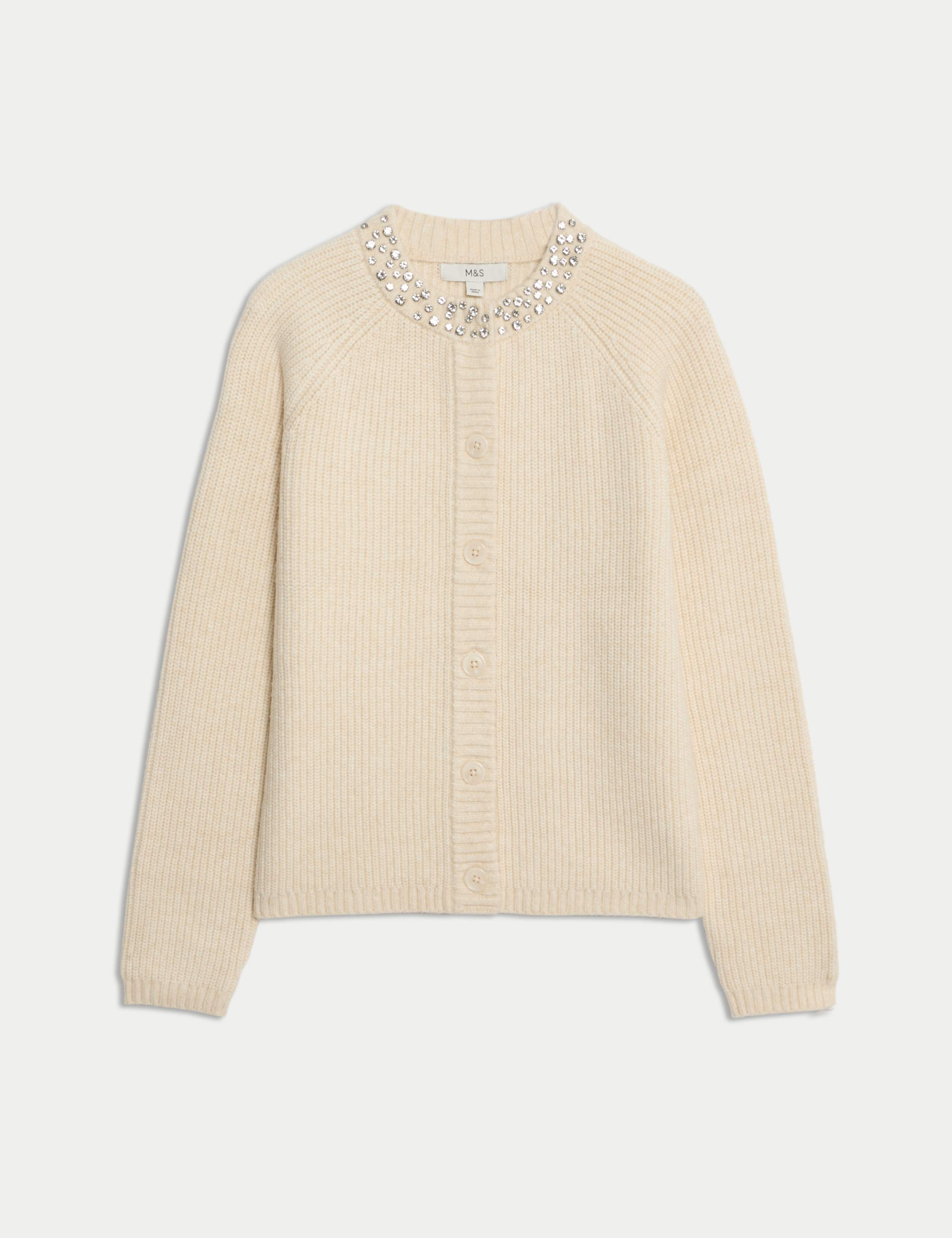 Textured Embellished Button Front Cardigan 2 of 6