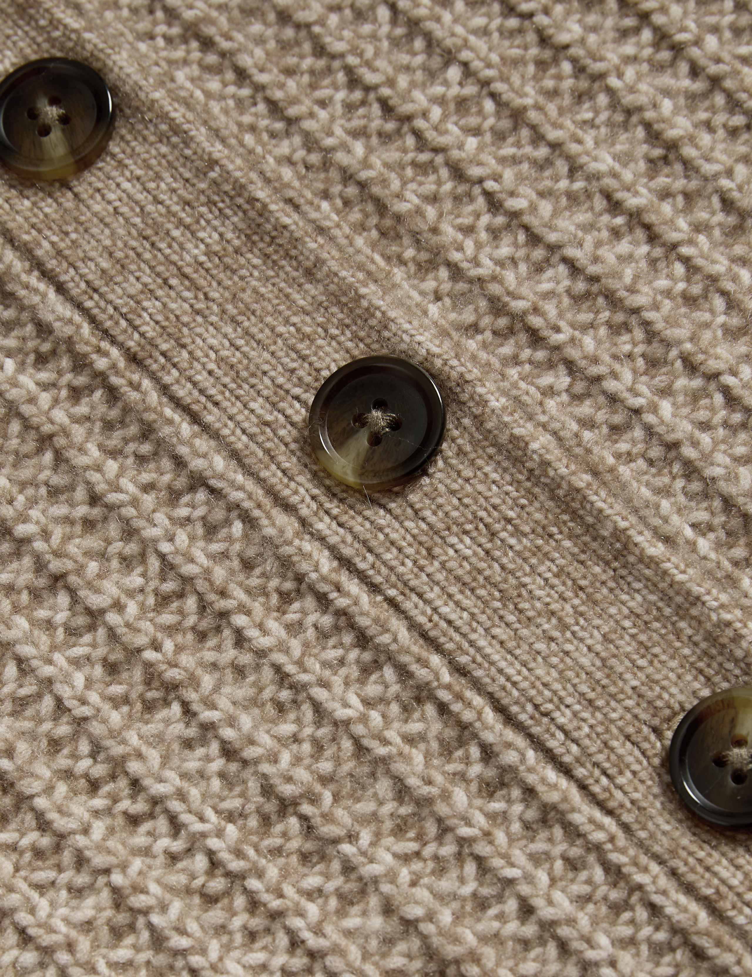 Cloud-Yarn Textured Crew Neck Cardigan 8 of 8