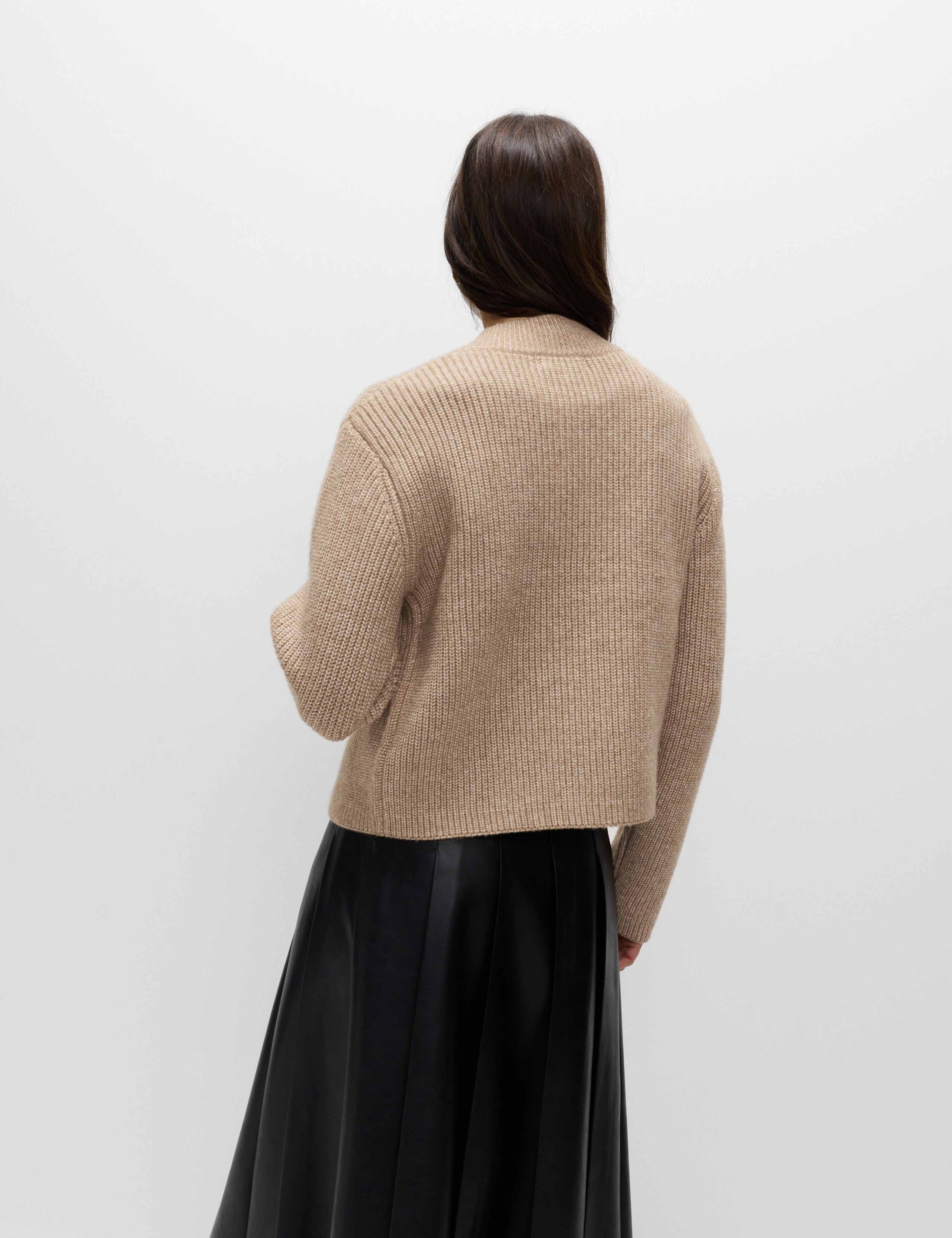 Cloud-Yarn Textured Bomber Cardigan 6 of 7